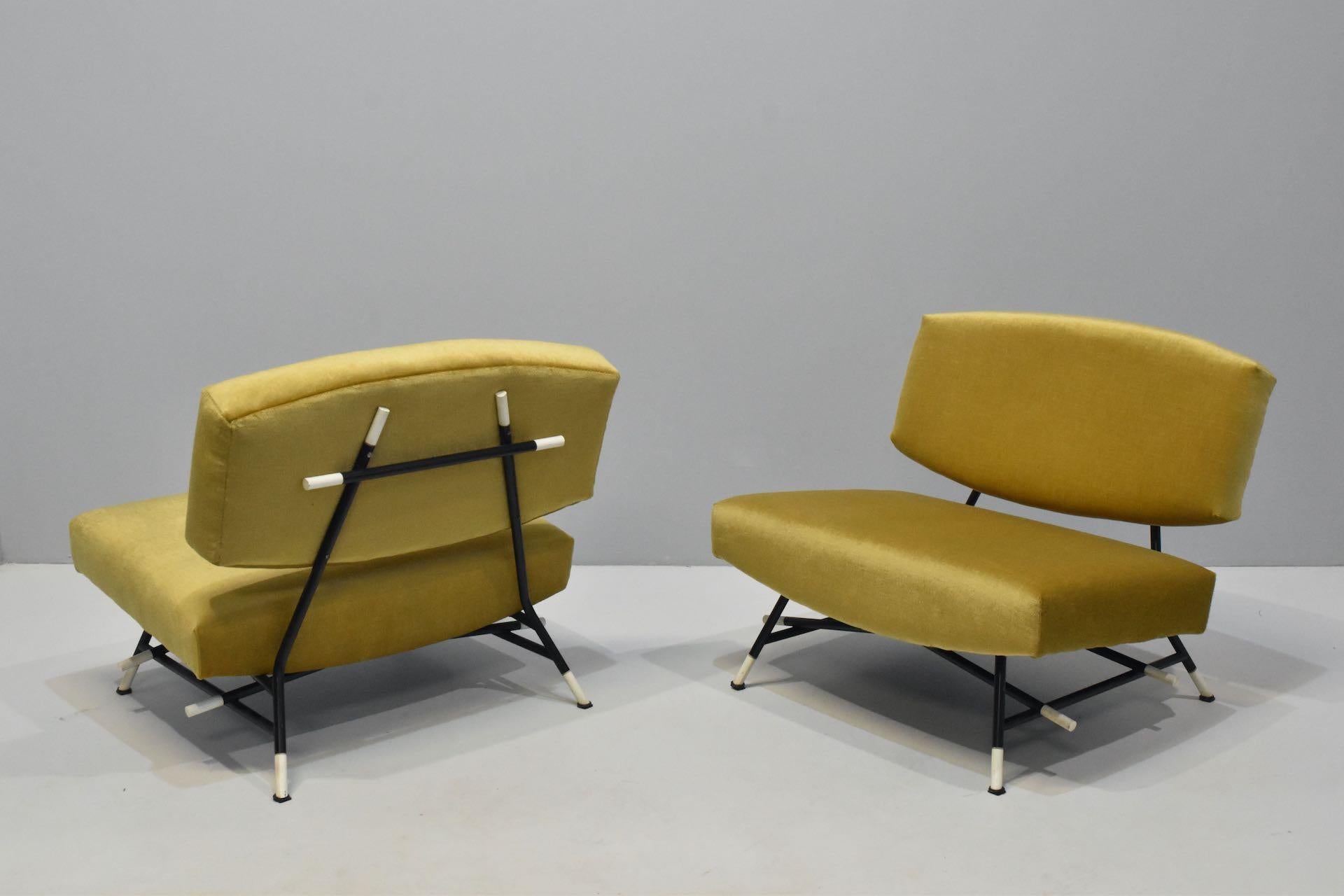 Paire de fauteuils Ico Parisi pour Cassina, Italie, milieu du siècle dernier, « Modèle 865 », 1955 en vente 3