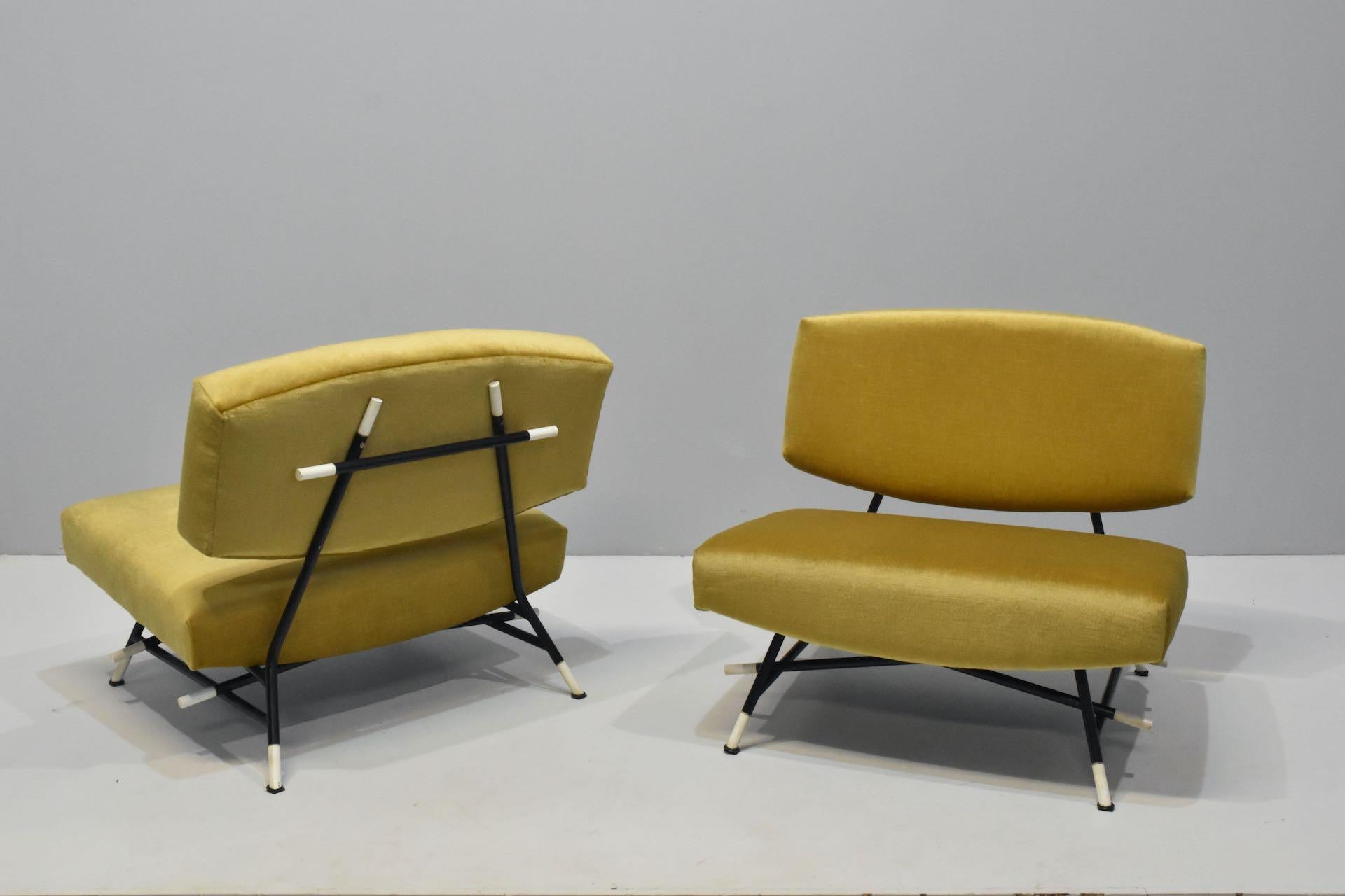Paire de fauteuils Ico Parisi pour Cassina, Italie, milieu du siècle dernier, « Modèle 865 », 1955 en vente 4