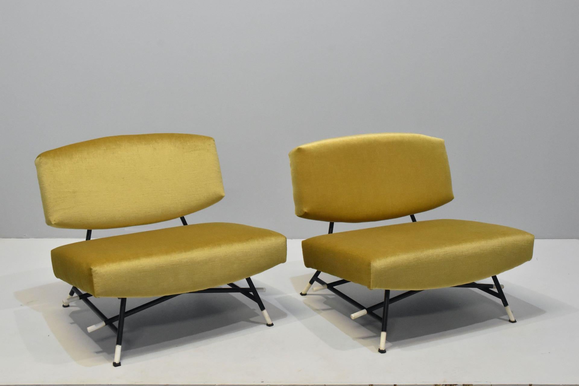 Paire de fauteuils Ico Parisi pour Cassina, Italie, milieu du siècle dernier, « Modèle 865 », 1955 en vente 5