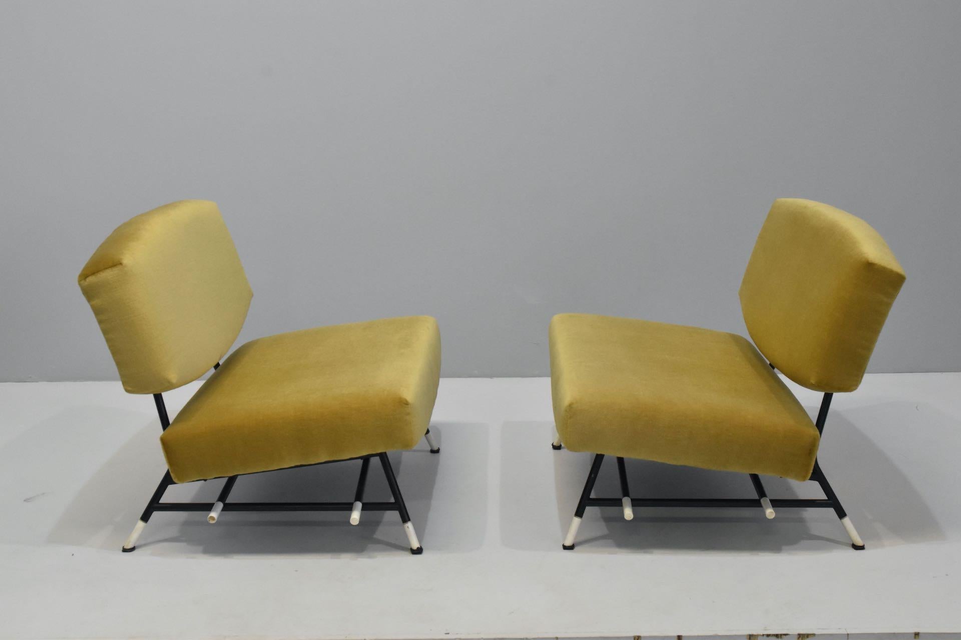 Pair armchairs Ico Parisi for Cassina, Italian Midcentury, 