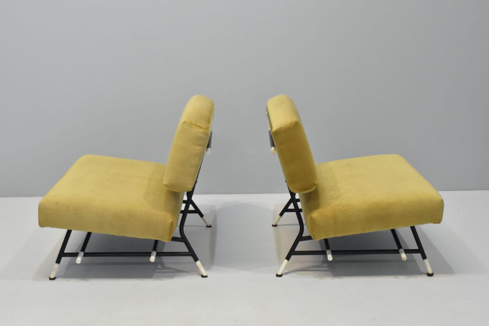 Mid-Century Modern Paire de fauteuils Ico Parisi pour Cassina, Italie, milieu du siècle dernier, « Modèle 865 », 1955 en vente