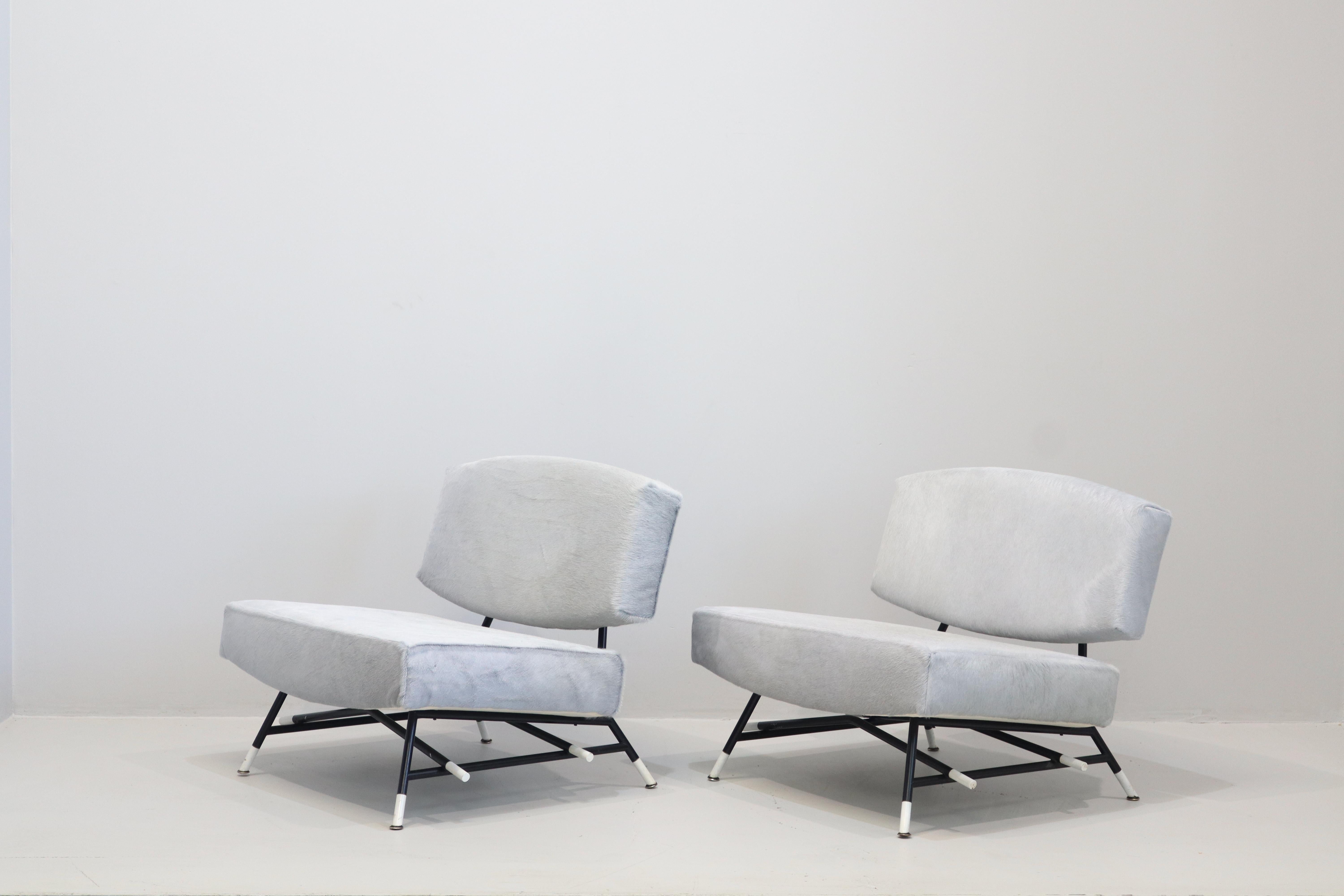 Mid-Century moderno Coppia di poltrone Ico Parisi per Cassina, metà del secolo scorso, 