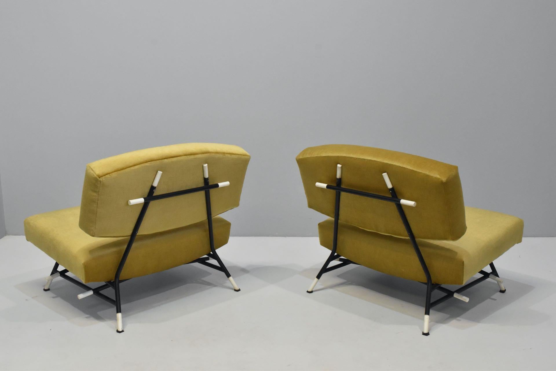 italien Paire de fauteuils Ico Parisi pour Cassina, Italie, milieu du siècle dernier, « Modèle 865 », 1955 en vente