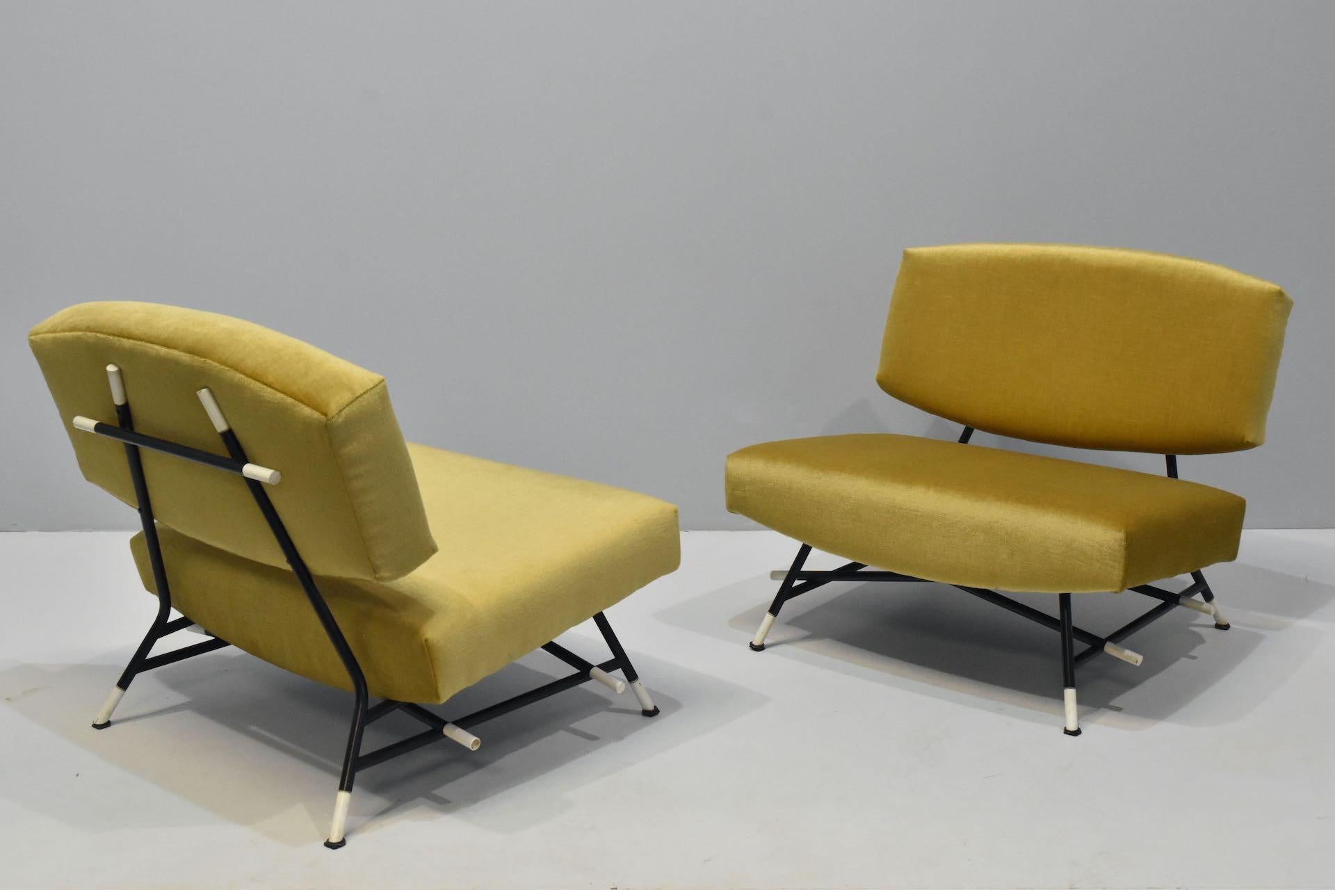 Paar Sessel Ico Parisi für Cassina, Italien, Mitte des Jahrhunderts, „Modell 865“, 1955 im Angebot 1