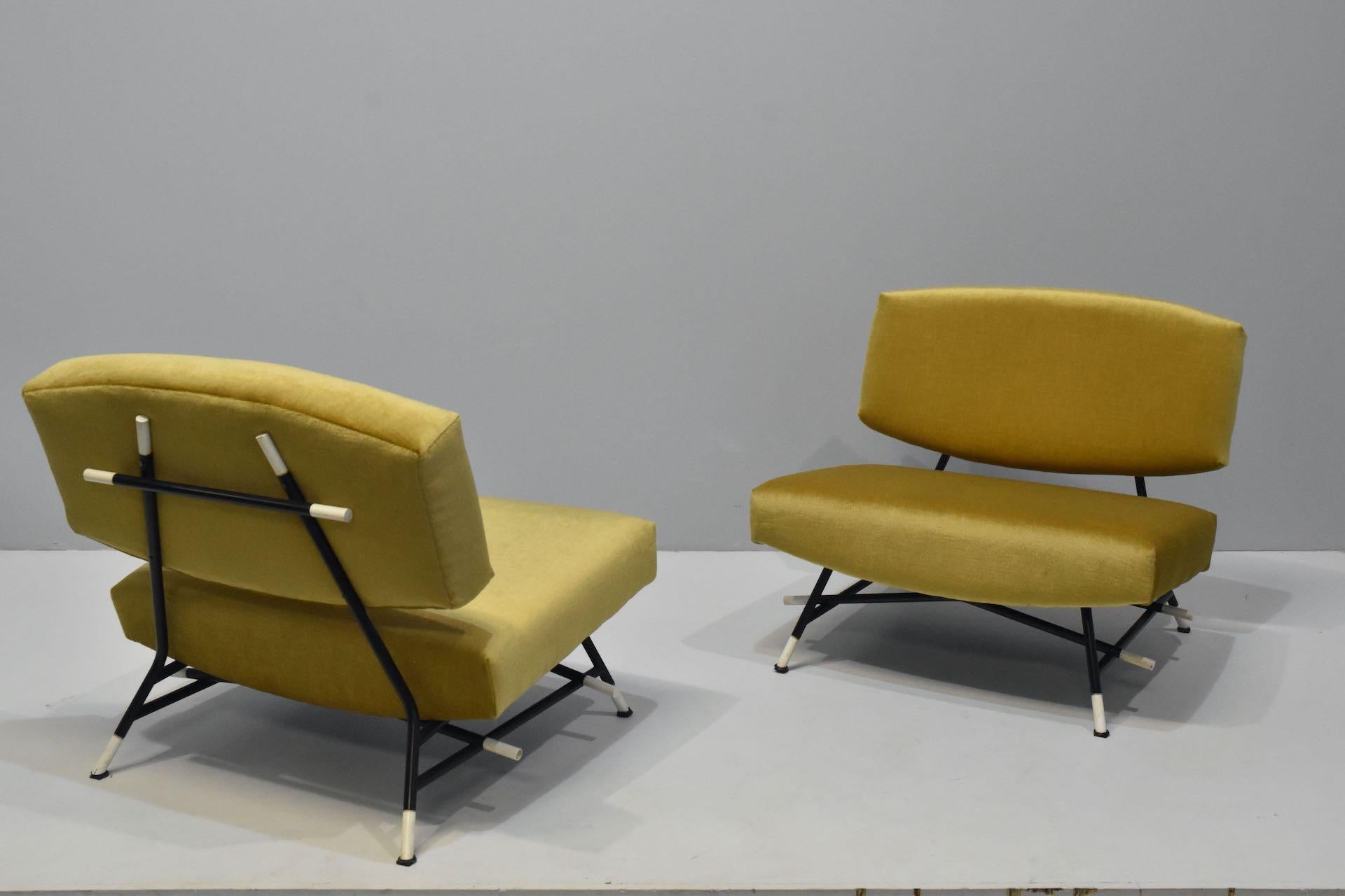 Paire de fauteuils Ico Parisi pour Cassina, Italie, milieu du siècle dernier, « Modèle 865 », 1955 en vente 2