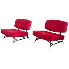 Pair Armchairs Ico Parisi for Cassina, Italian Midcentury, "Model 865", 1955