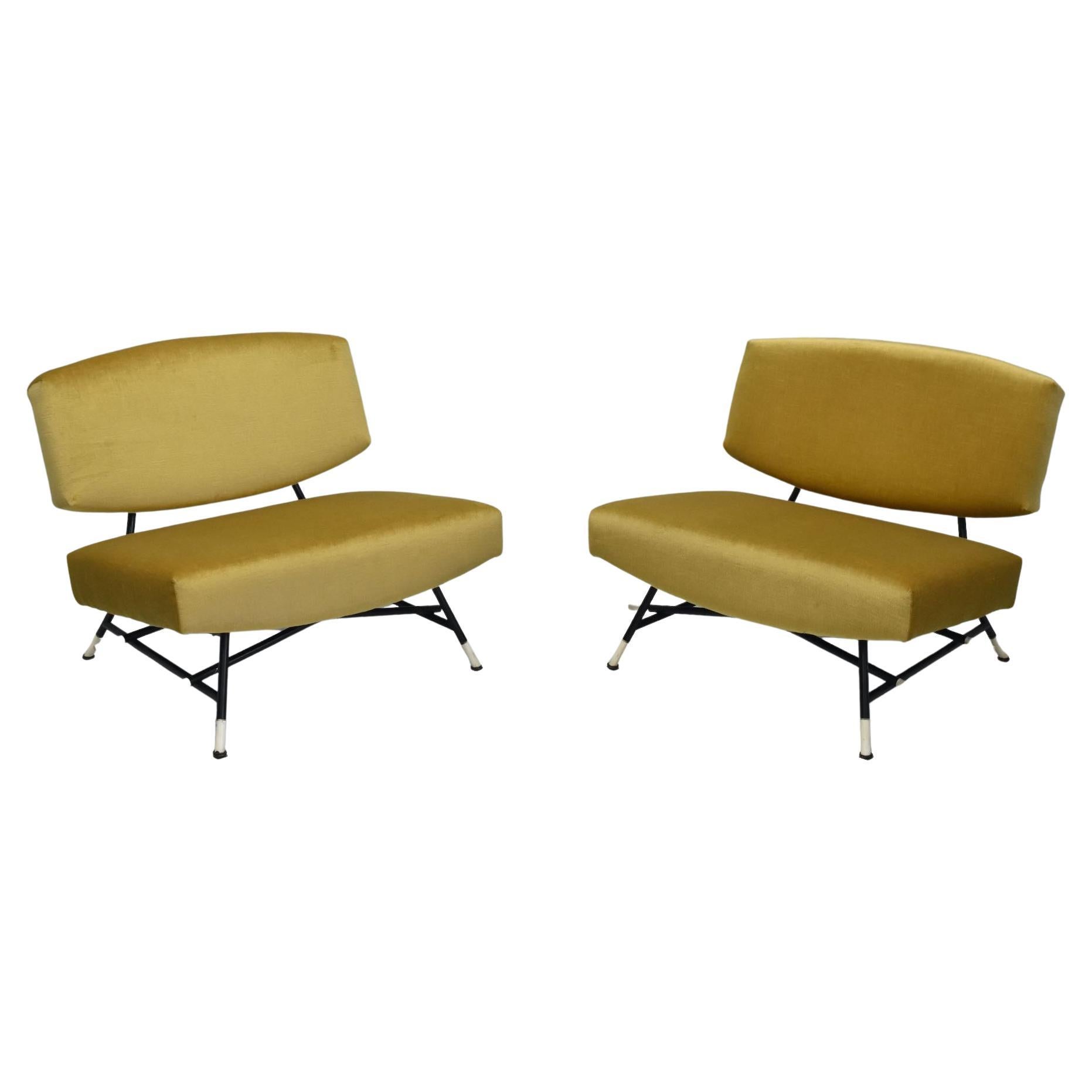 Paire de fauteuils Ico Parisi pour Cassina, Italie, milieu du siècle dernier, « Modèle 865 », 1955 en vente