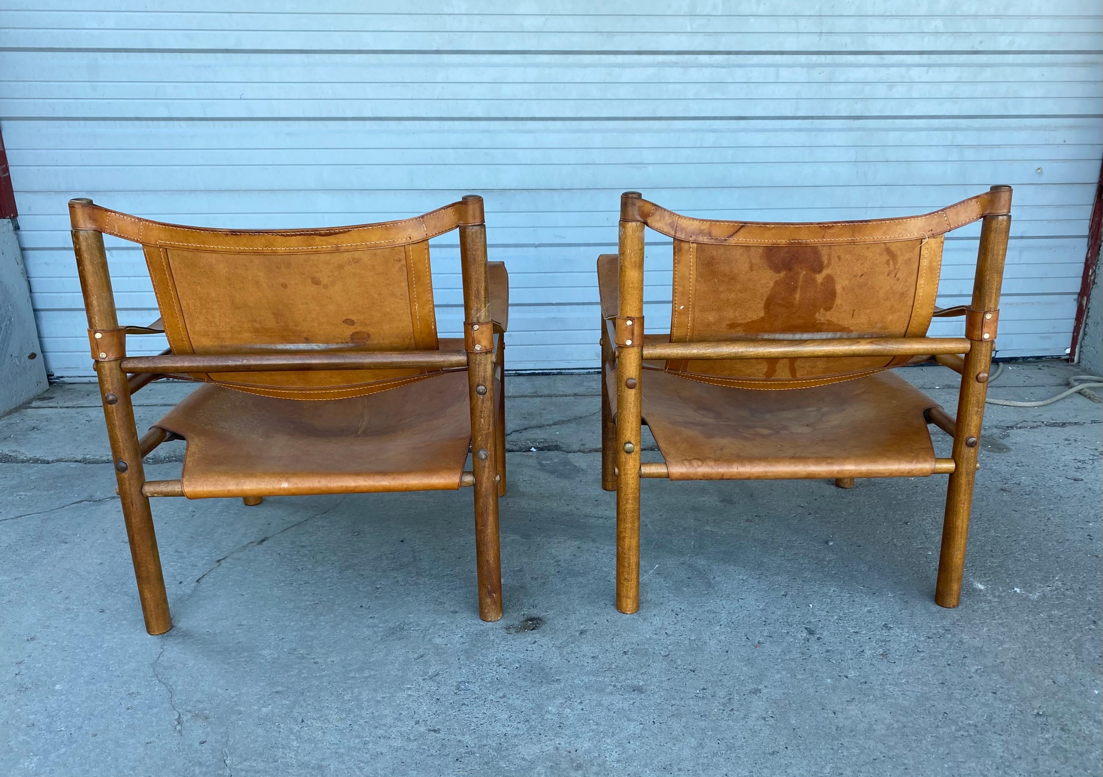 Pair of Arne Norell Sirocco Safari Chairs, 1960s 3