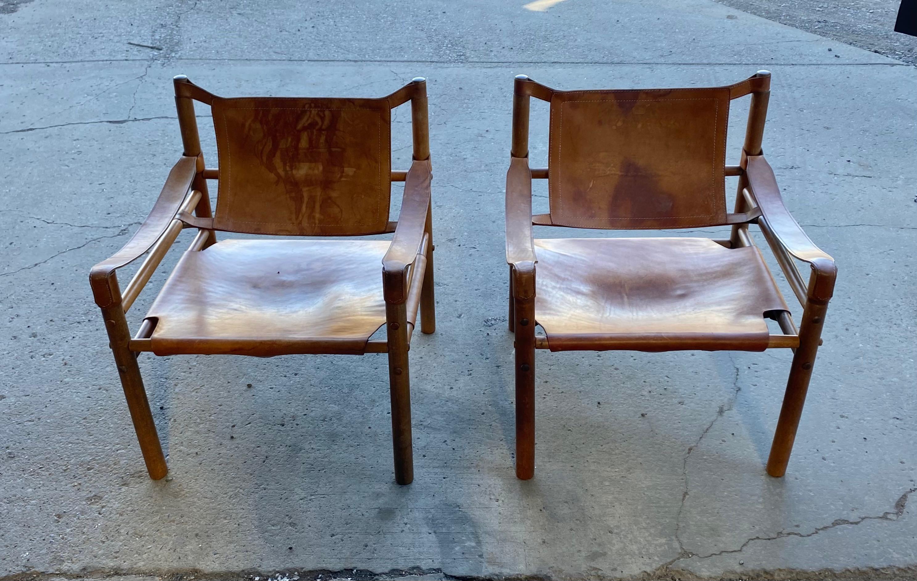 Pair of Arne Norell Sirocco Safari Chairs, 1960s 4