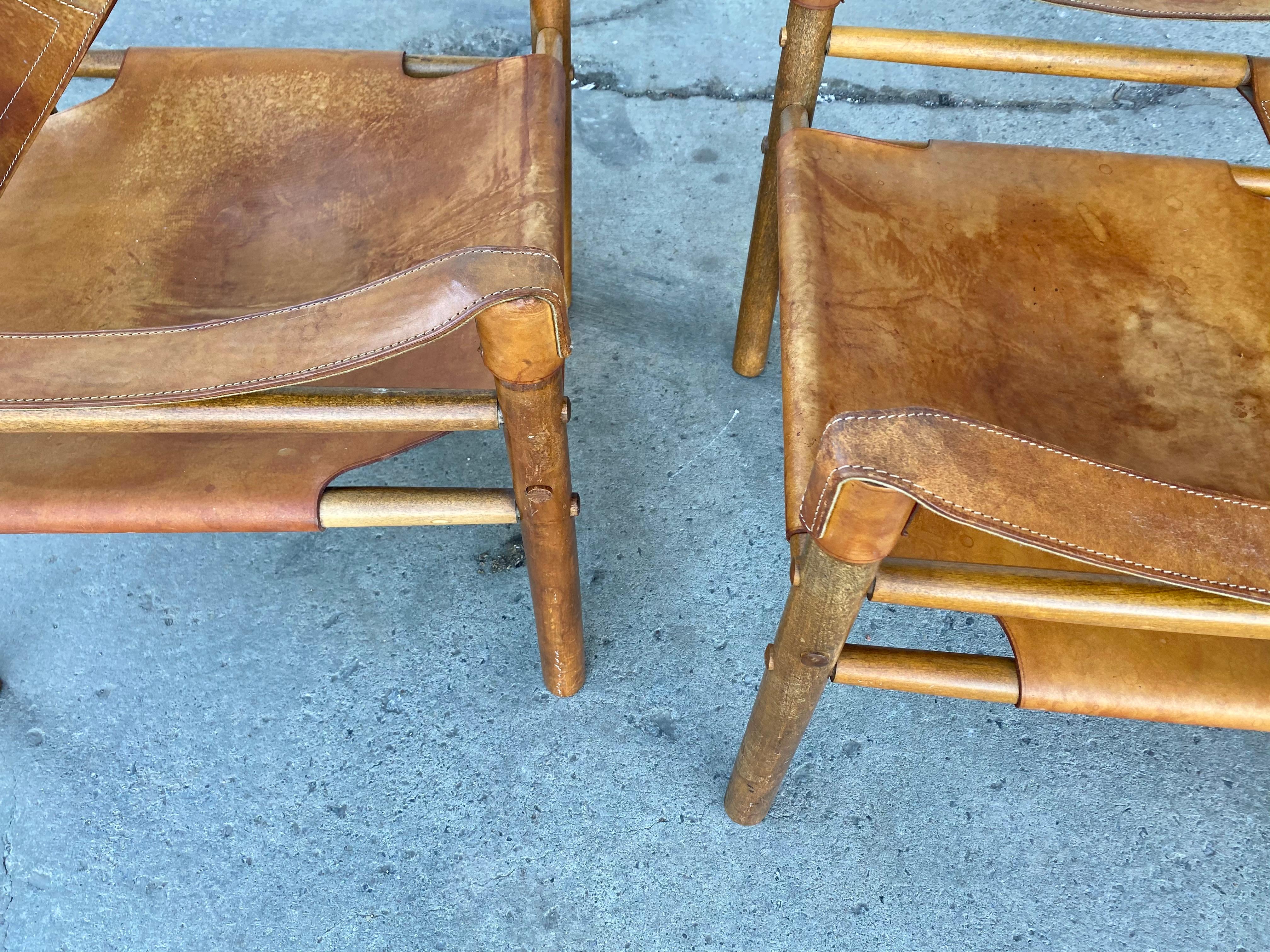 Pair of Arne Norell Sirocco Safari Chairs, 1960s 1