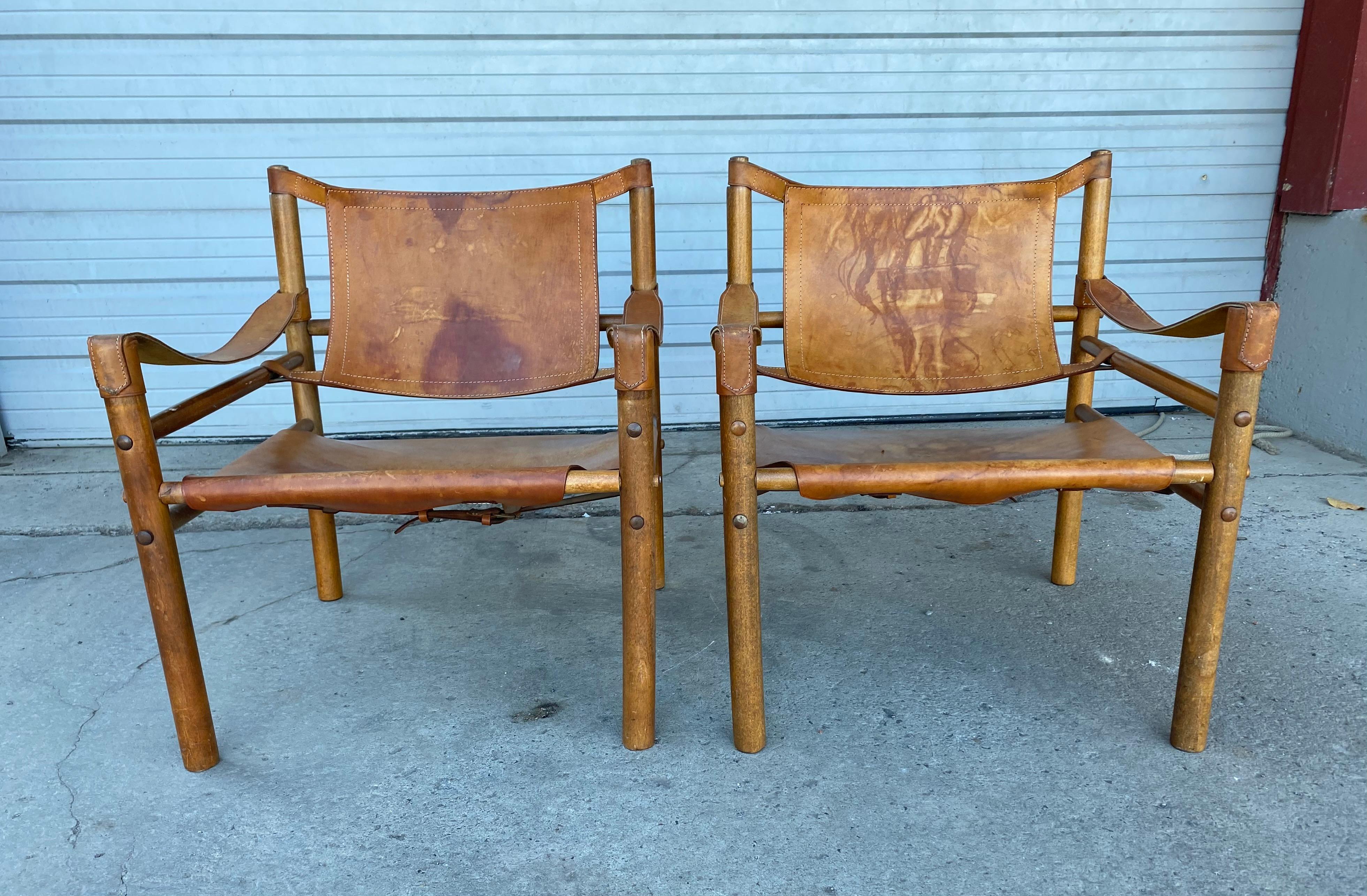 Pair of Arne Norell Sirocco Safari Chairs, 1960s 2