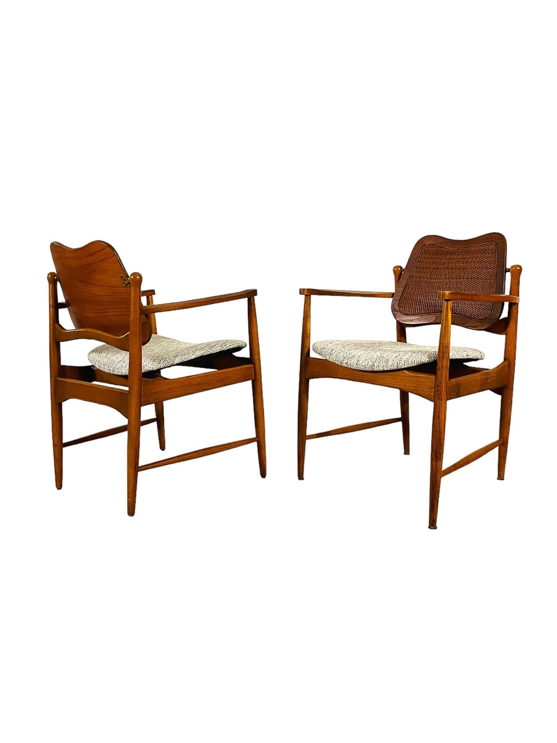 Pair Arne Vodder Armchairs Dining Chair For Sale 3