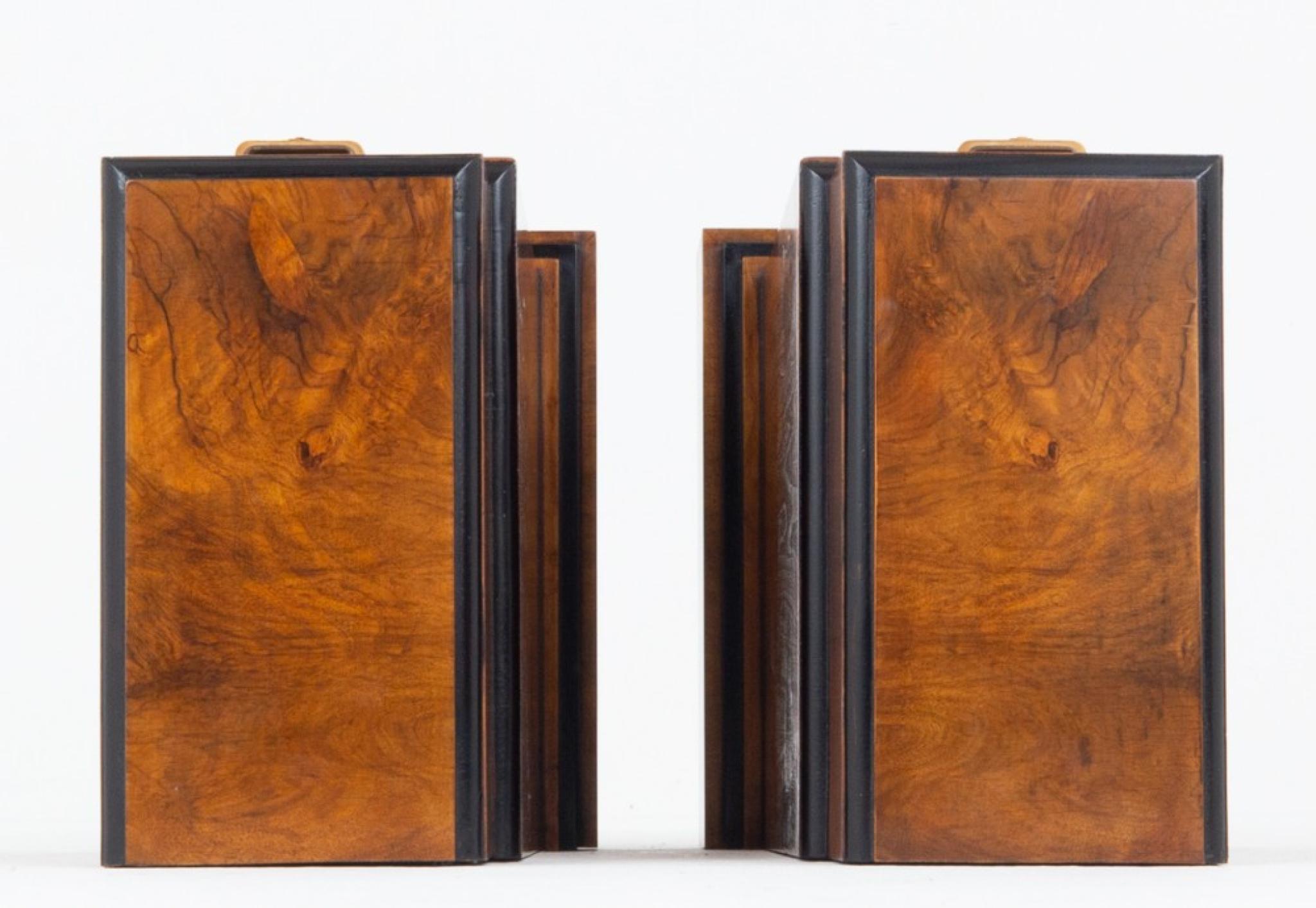 Early 20th Century Pair Art Deco Bedside Chests Nightstands 1920s For Sale