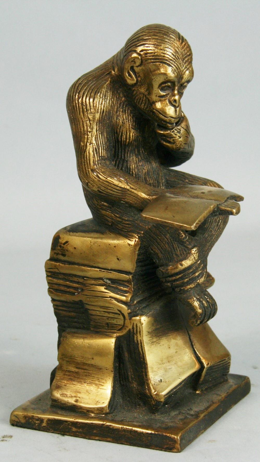 brass monkey bookends