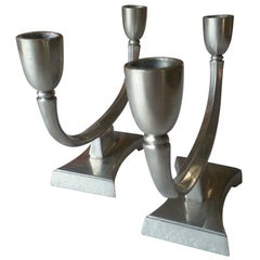 Antique Pair Art Deco Candelabra by Just Andersen, c. 1930