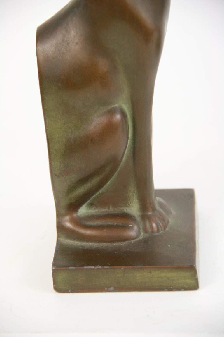Mid-20th Century Pair of Art Deco Siamese Cat Bookends For Sale