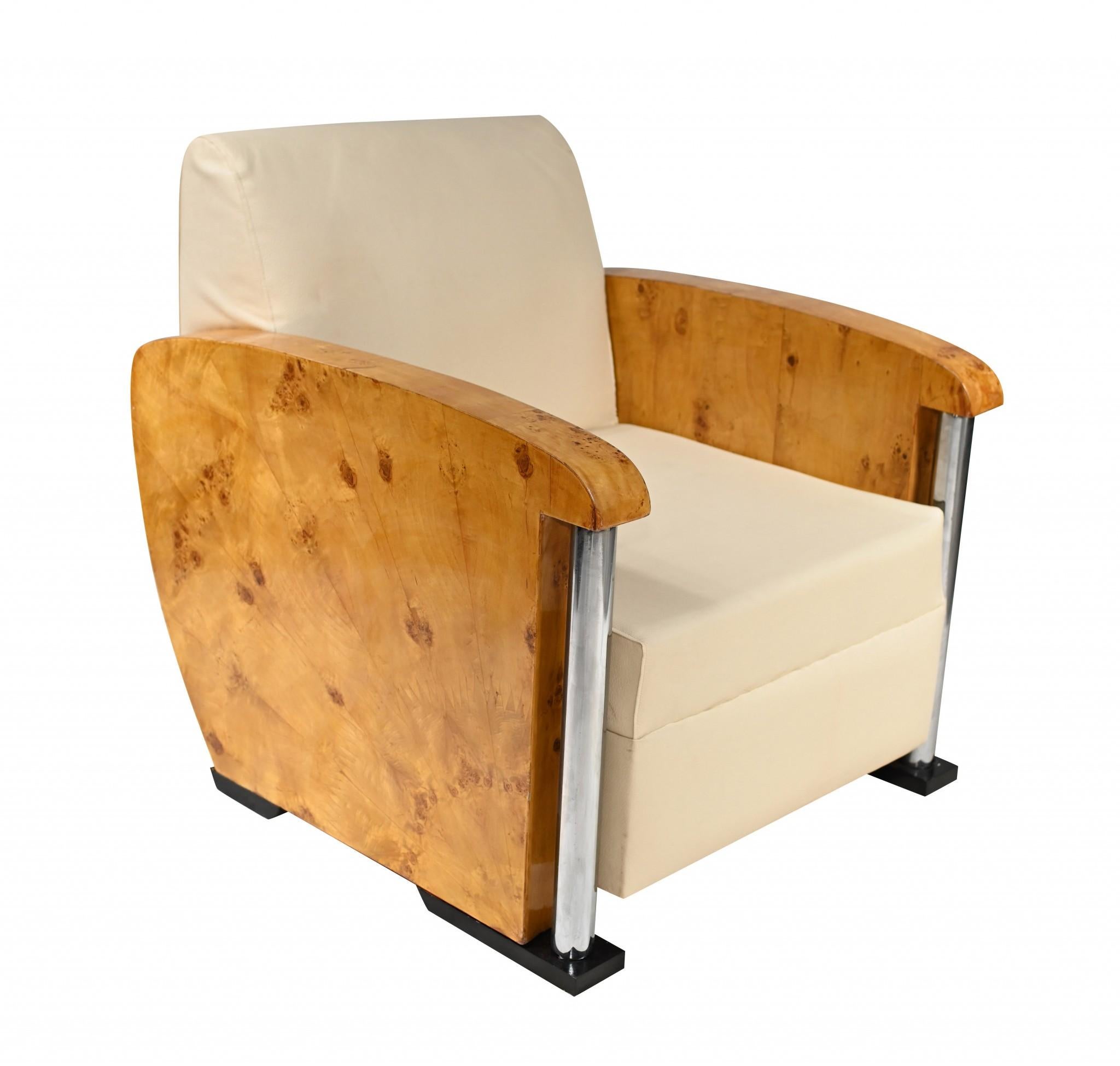 Fin du 20e siècle Paire de fauteuils club Art déco - Intérieurs vintage en vente