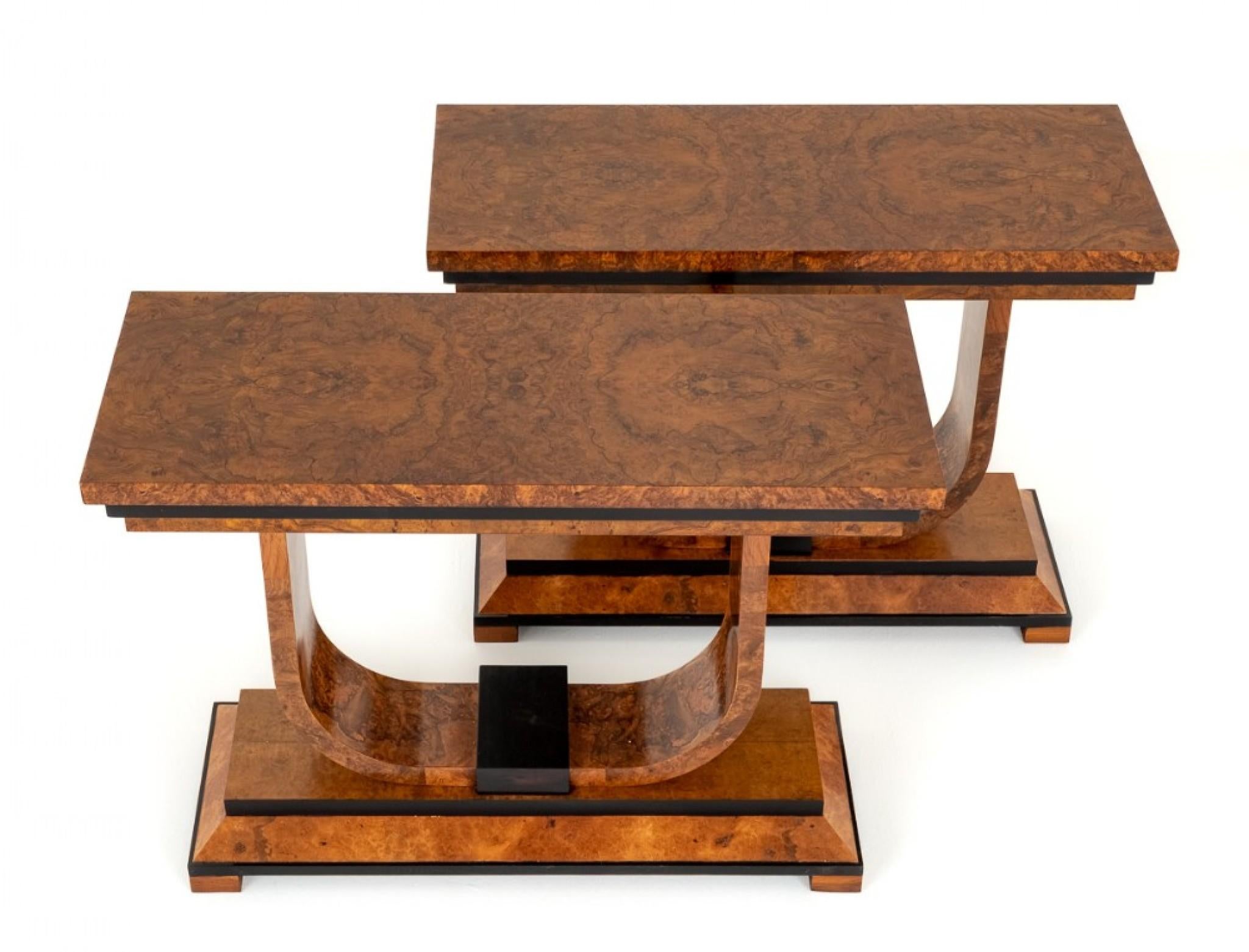 Pair Art Deco Console Tables Period 1930s In Good Condition For Sale In Potters Bar, GB