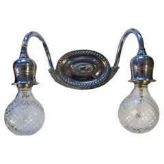 Pair Art Deco E.F. Caldwell Nickel Wall Sconces. Signed.