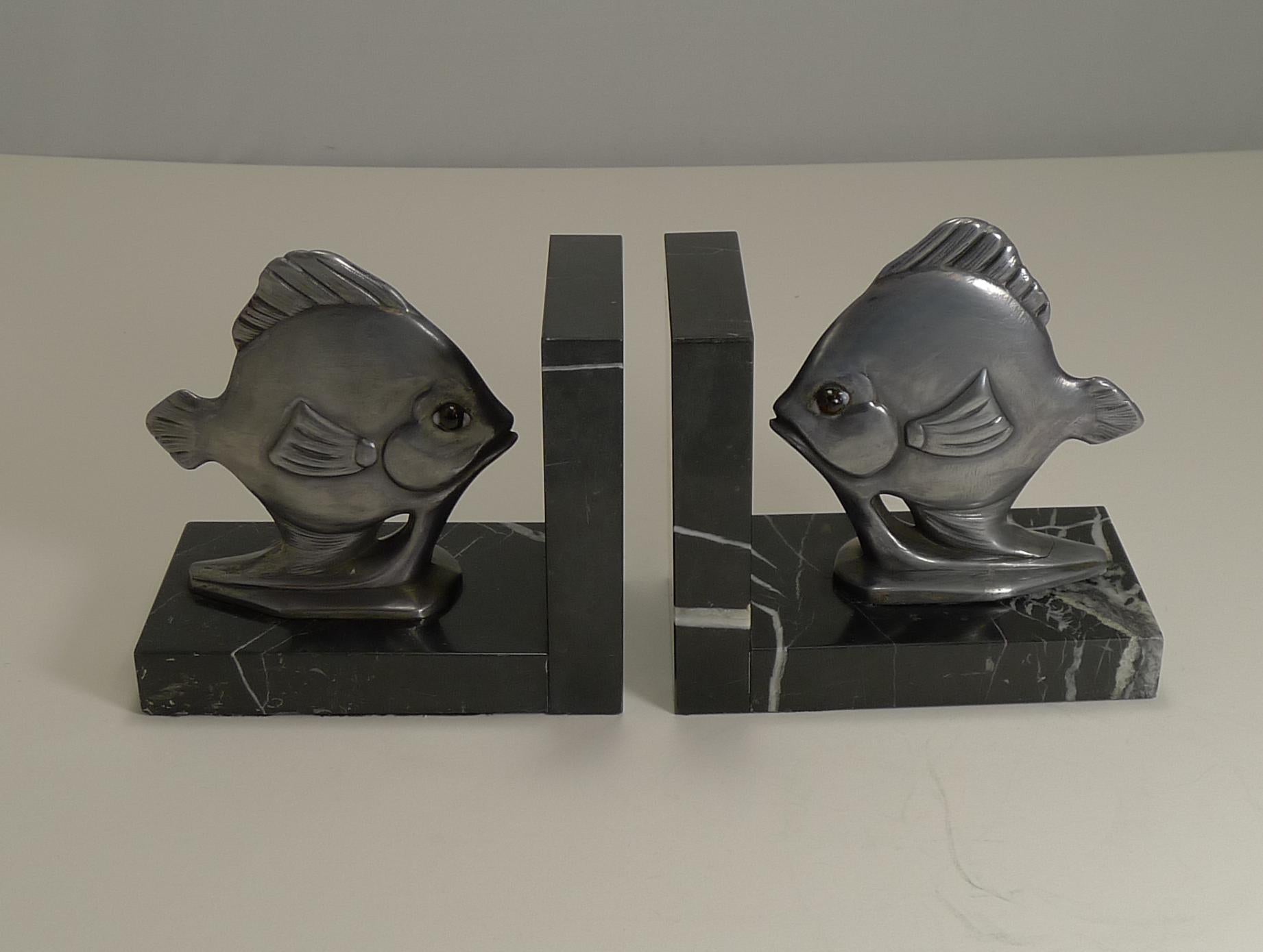 Pair of Art Deco Fish Bookends, circa 1930 1