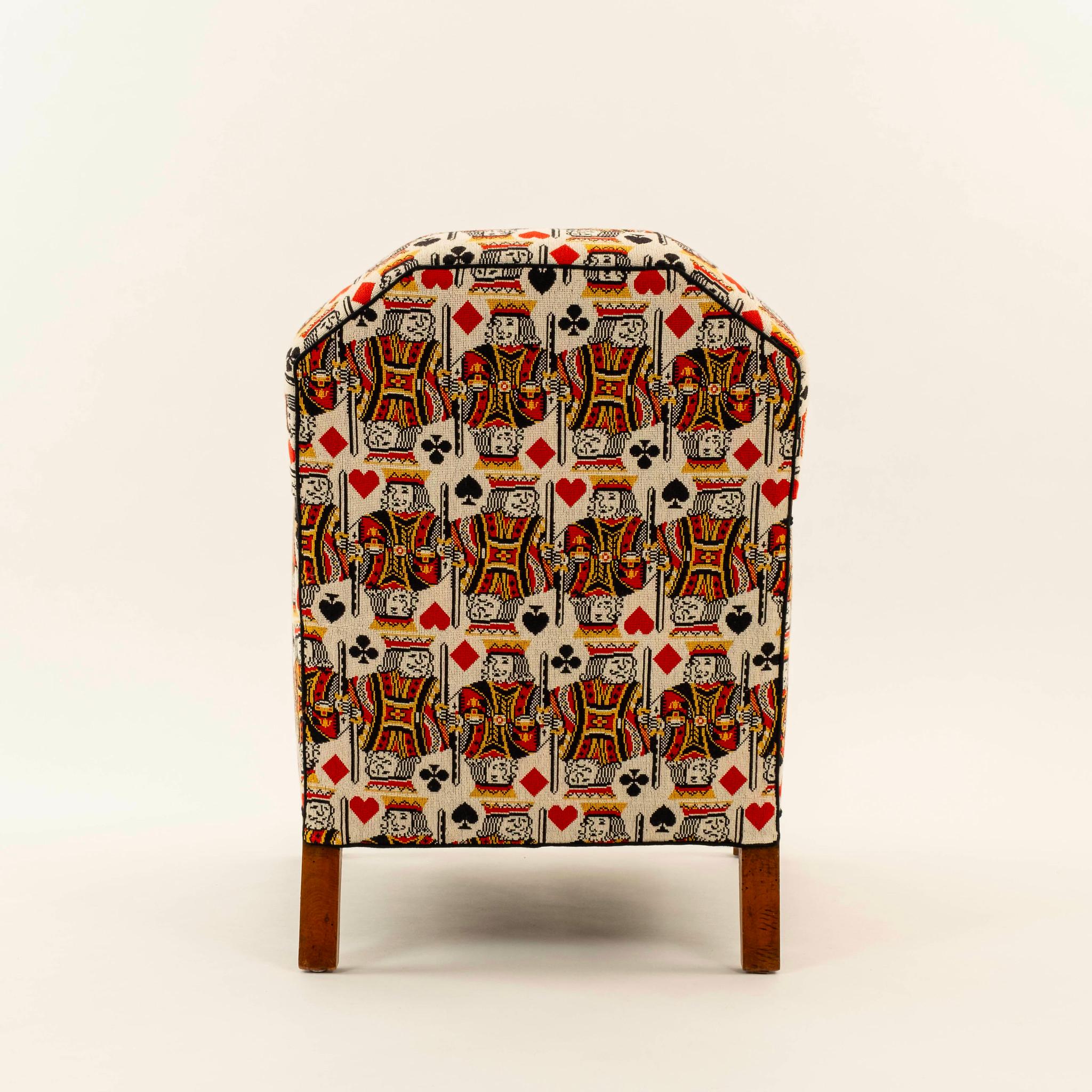 Wood Pair Art Deco King Épinglé Lounge Chairs For Sale