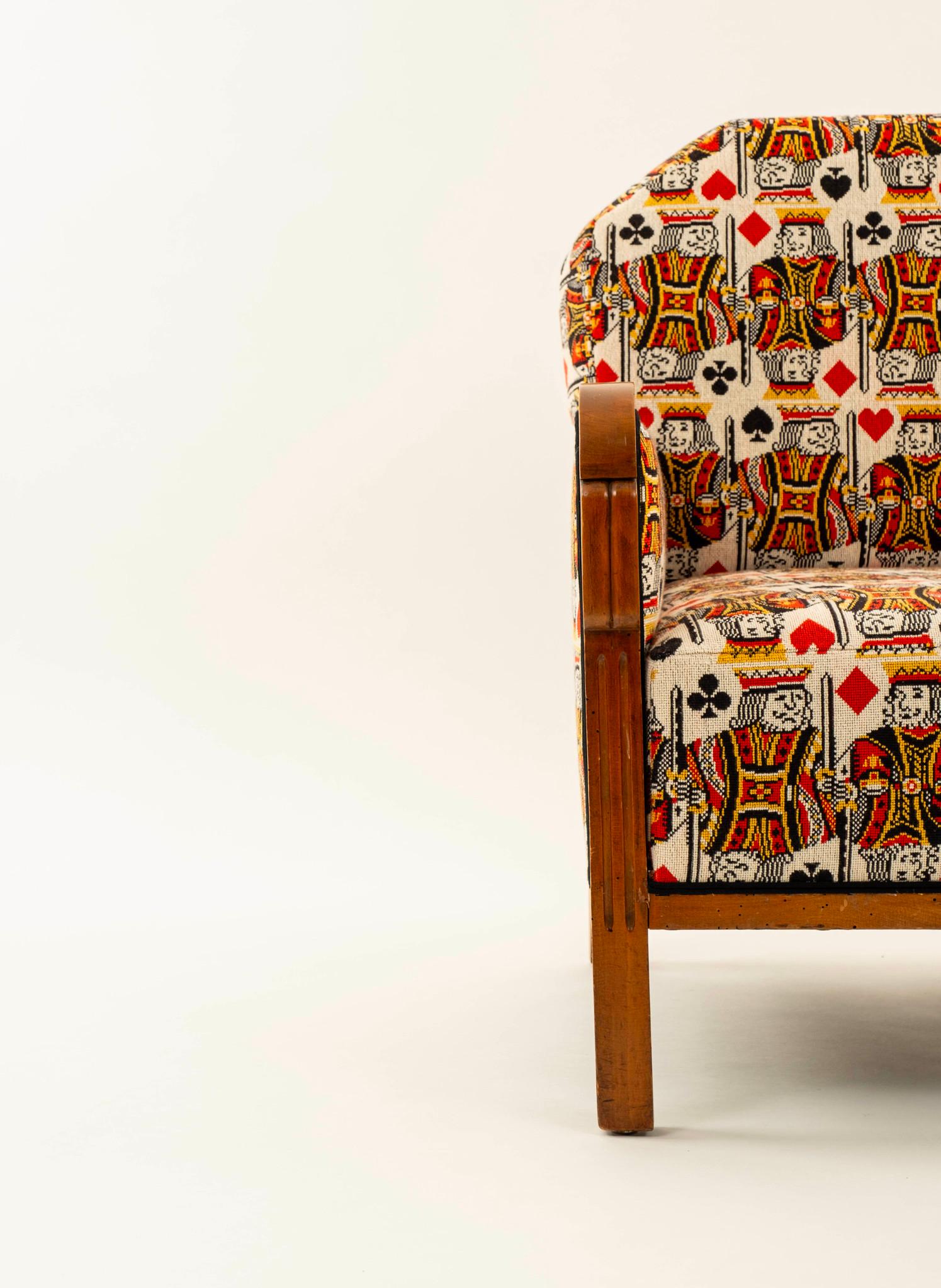 Paire de chaises longues King Épinglé Art Déco en vente 2