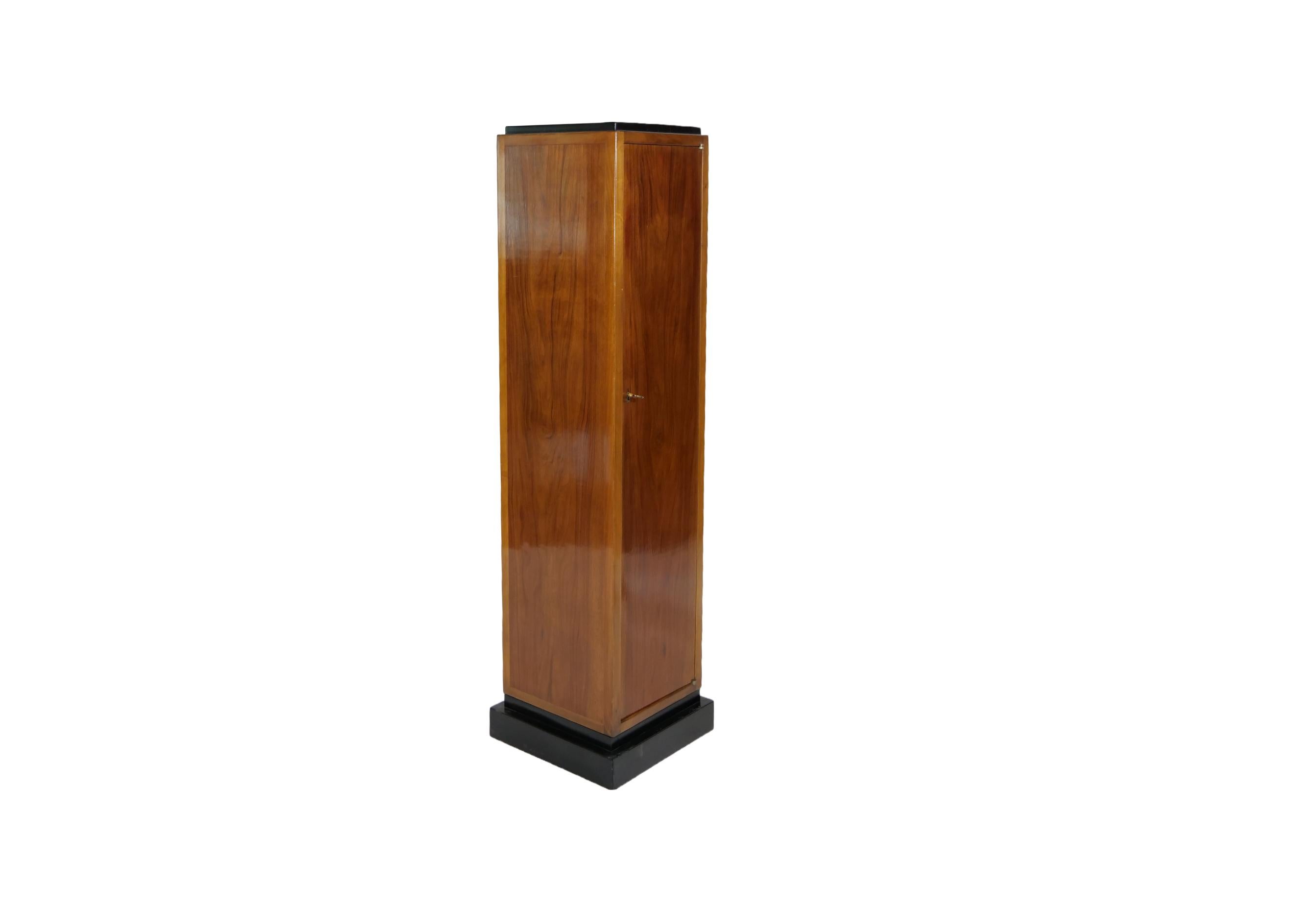 Pair Art Deco Mahogany Cabinet Pedestals  9