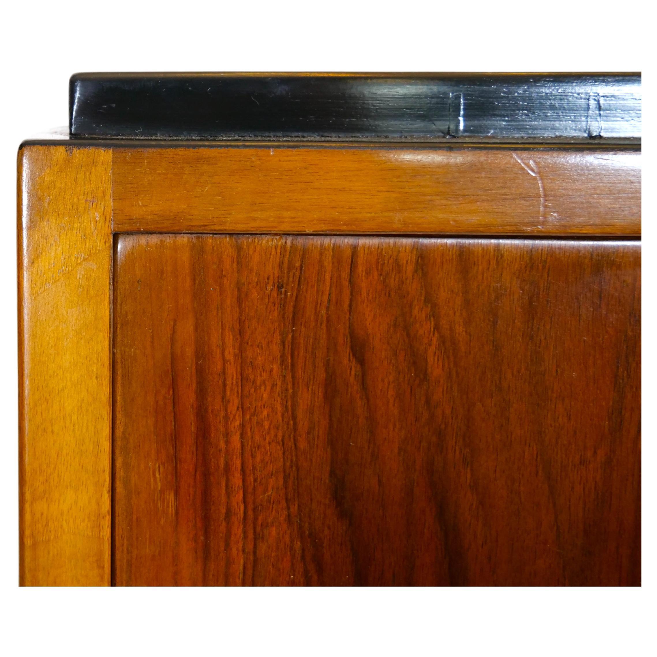 Pair Art Deco Mahogany Cabinet Pedestals  1