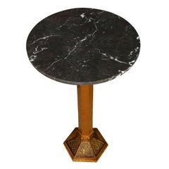 Paar Art Deco Marmorplatte Getränketische