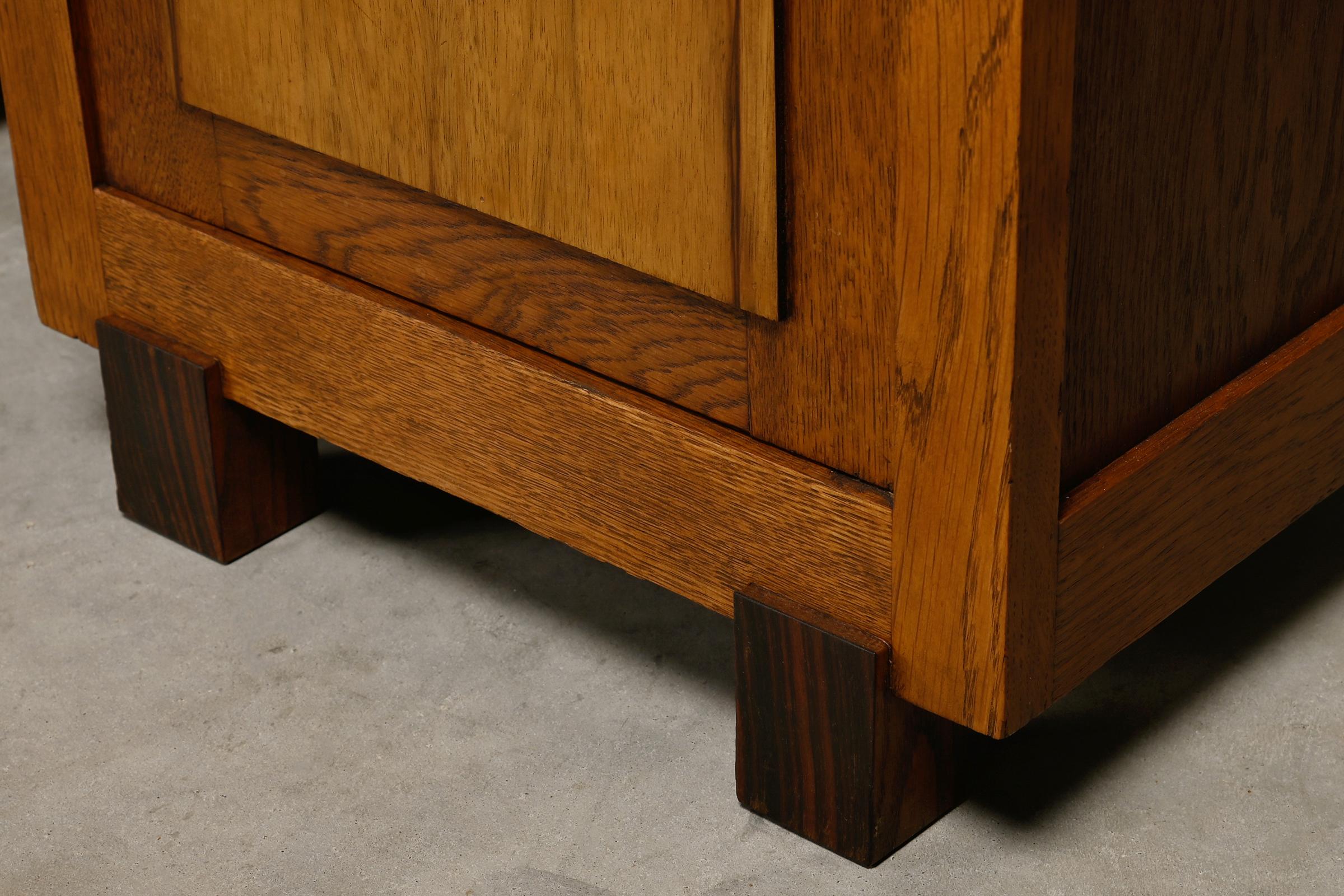 Pair Art Deco Nightstands or Bedside tables, Dutch, 1930's 8