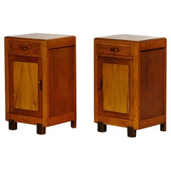 Paire de tables de nuit ou de chevet Art Déco, néerlandais, années 1930