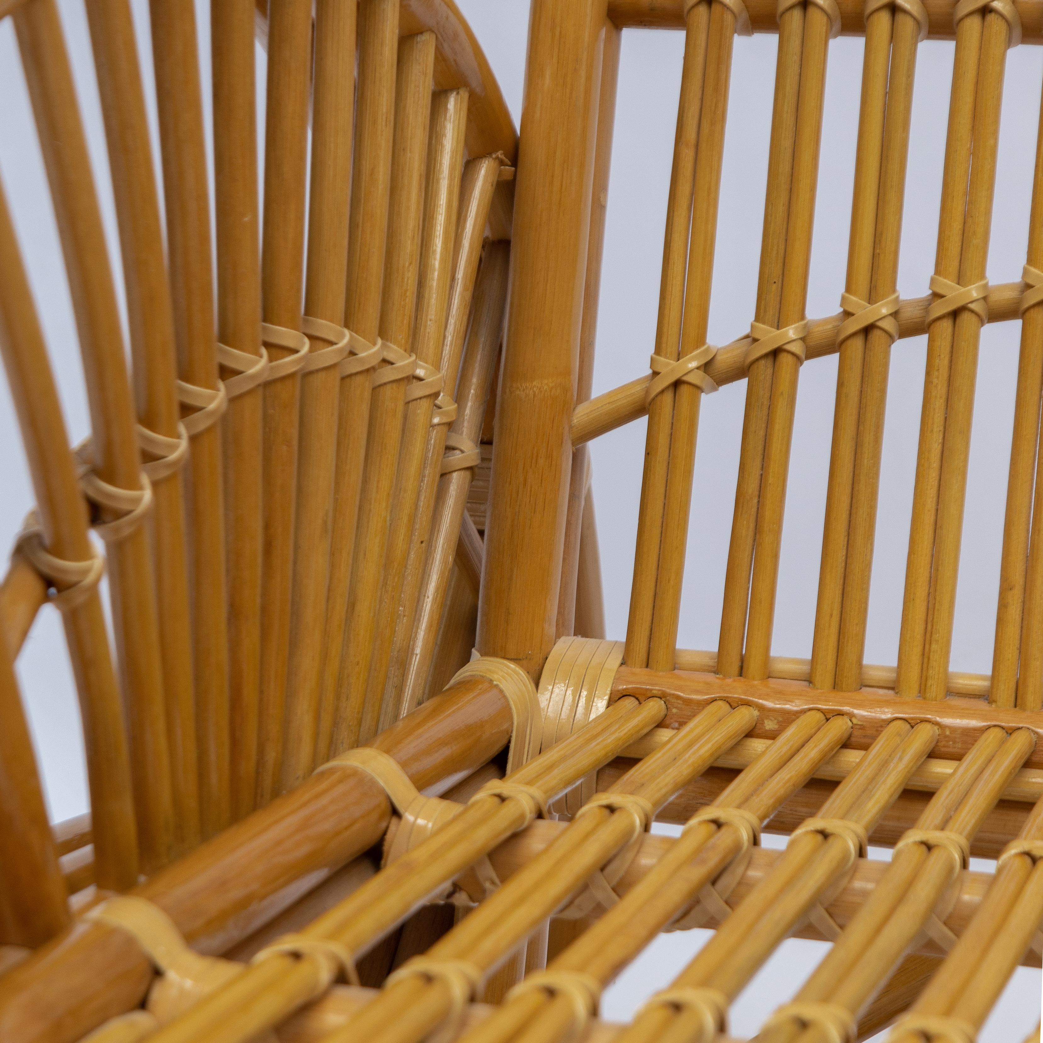 Pair of Art Deco of Rattan and Wicker Armchairs 4