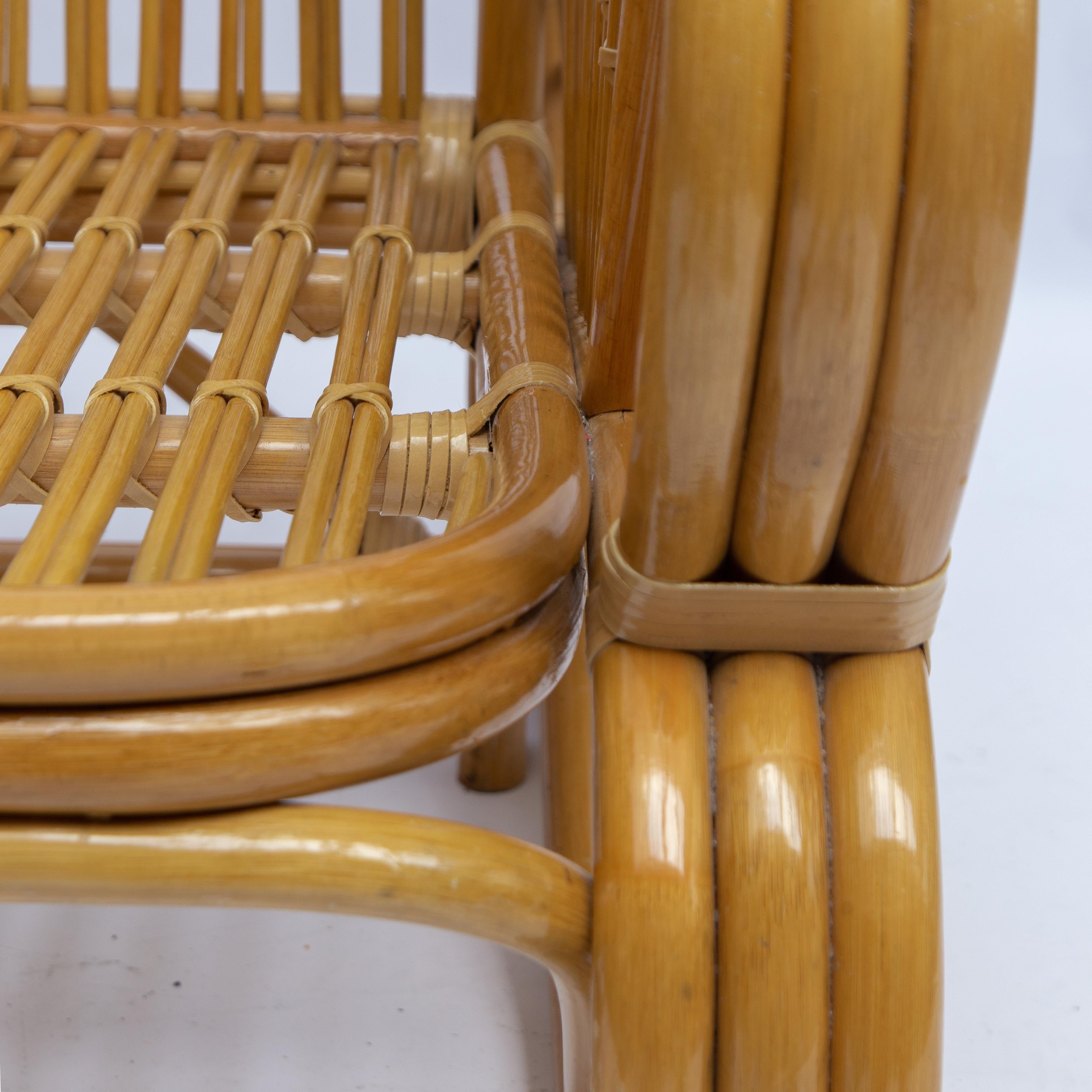 Pair of Art Deco of Rattan and Wicker Armchairs 2
