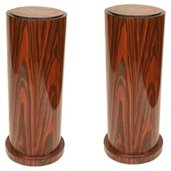 Pair Art Deco Pedestal Stands Tables Roaring Twenties