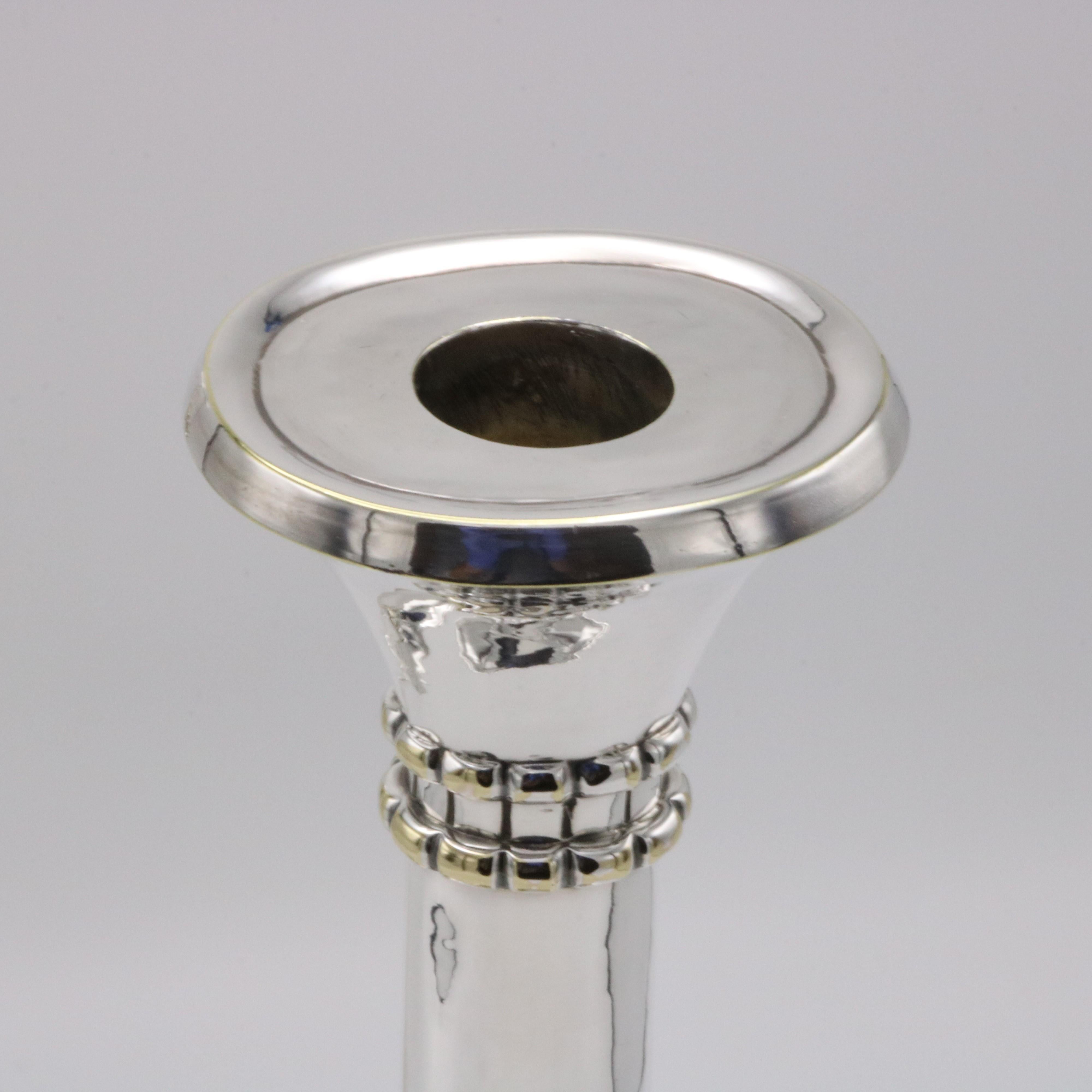 Americano Coppia di candelieri Dirk Van Erp di epoca Art Deco USA circa 1920 in vendita