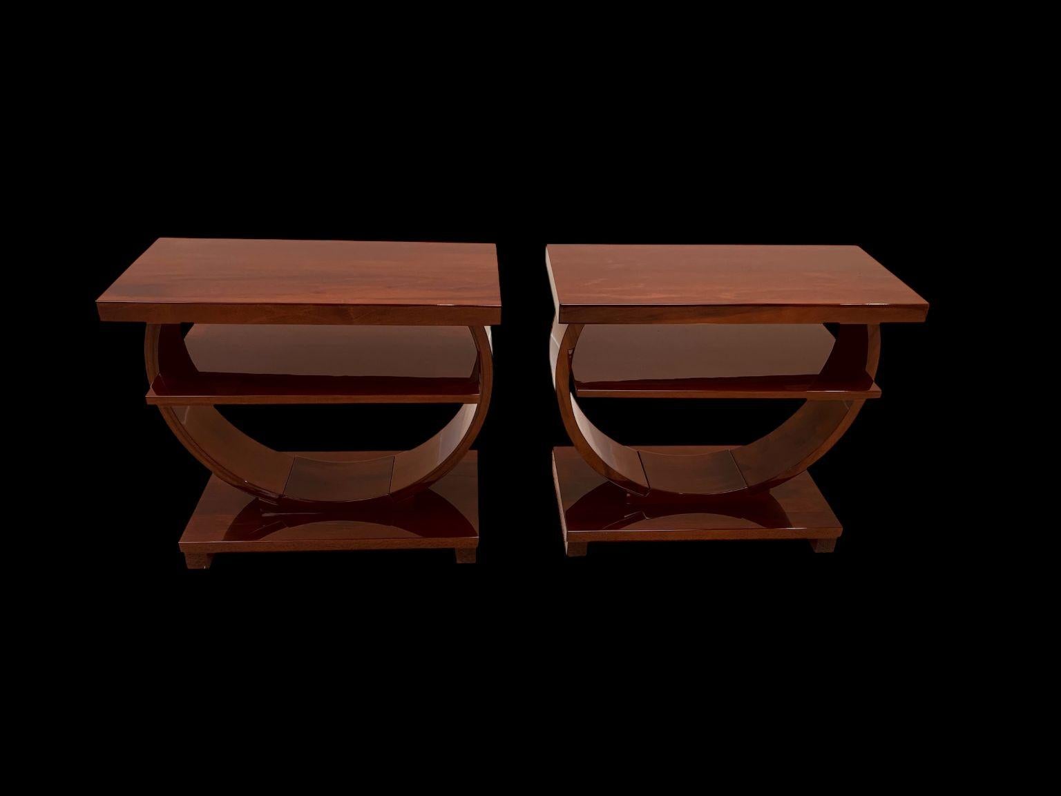 Pair Art Deco  Side Table by Modernage Furniture Company, Circa 1930's For Sale 5