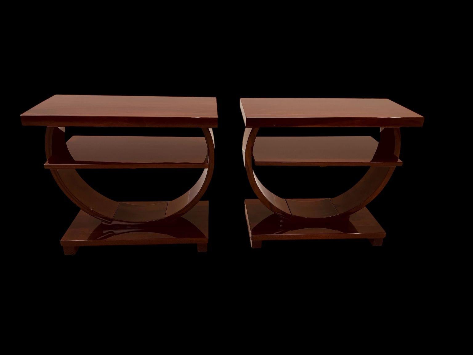 Pair Art Deco  Side Table by Modernage Furniture Company, Circa 1930's For Sale 7