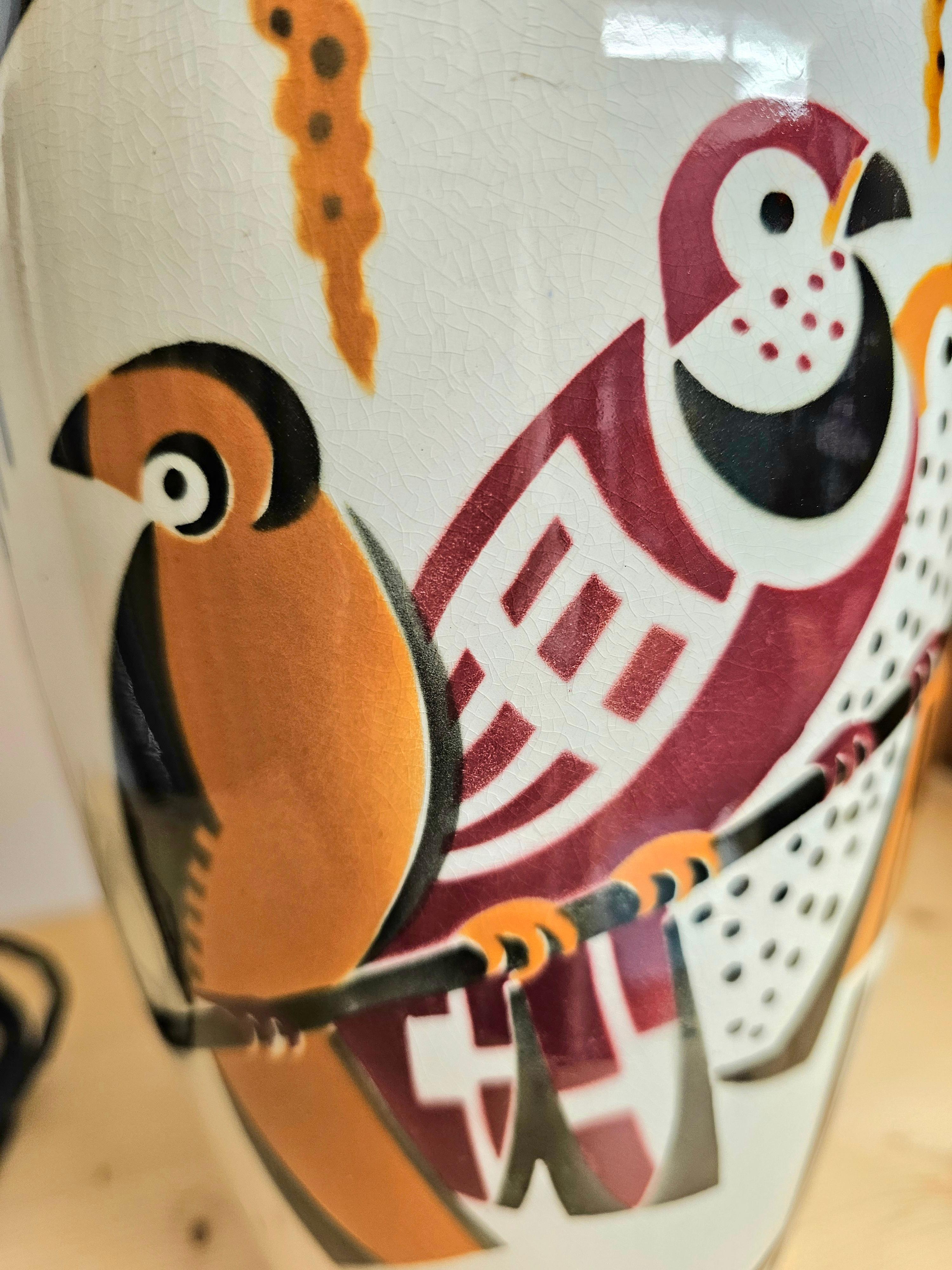 Fatto a mano Coppia di lampade da tavolo Art Deco Luneville Francia in vendita