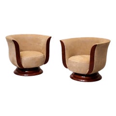 Pair Art Deco Tulip Lounge Chairs – Hôtel Le Malandre