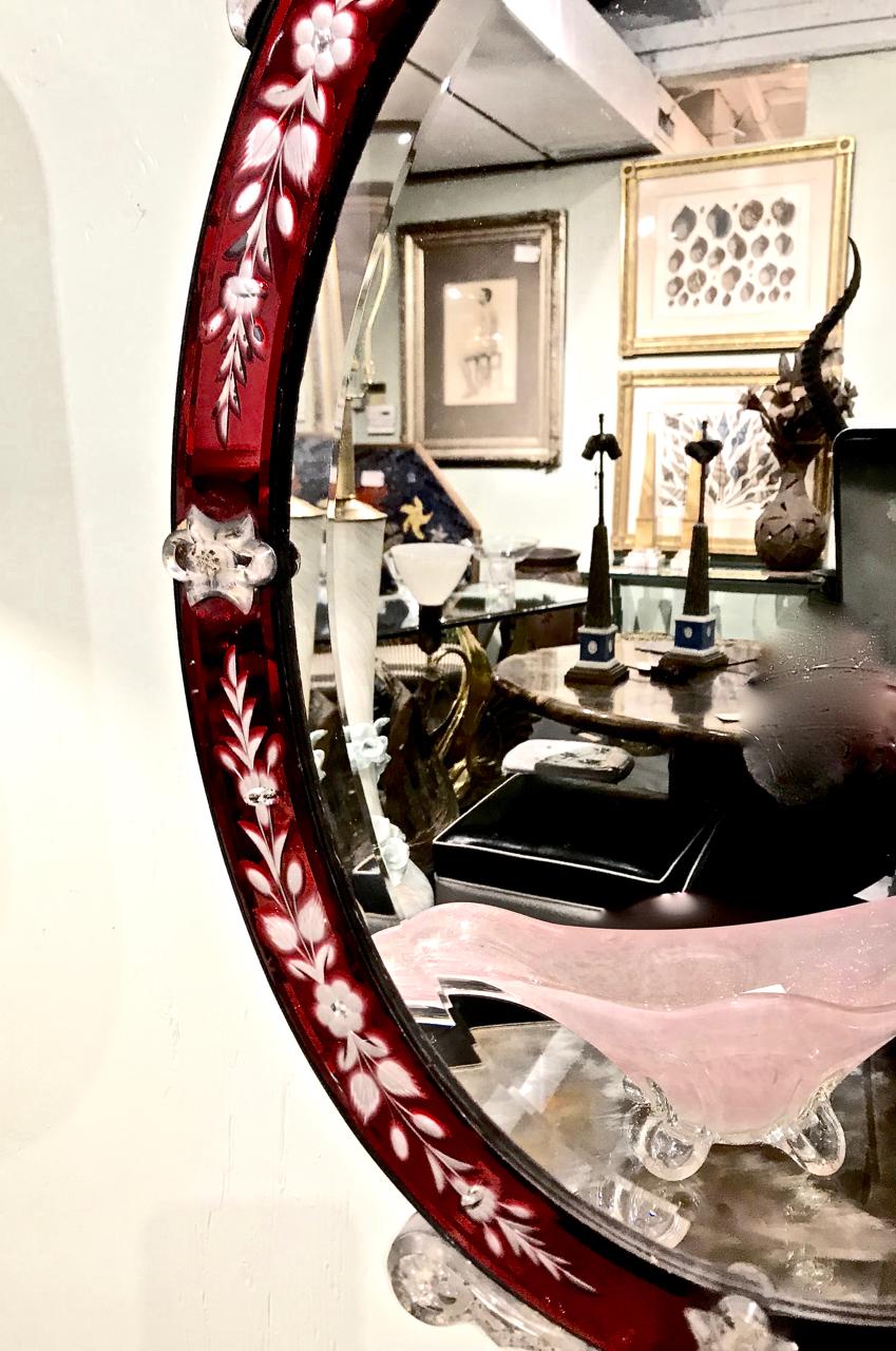 Pair of Art Deco Venetian Mirrors In Good Condition In Pasadena, CA