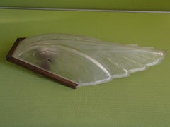 Pair Art Deco Wall Lights Scones "Verrerie des Hanots"