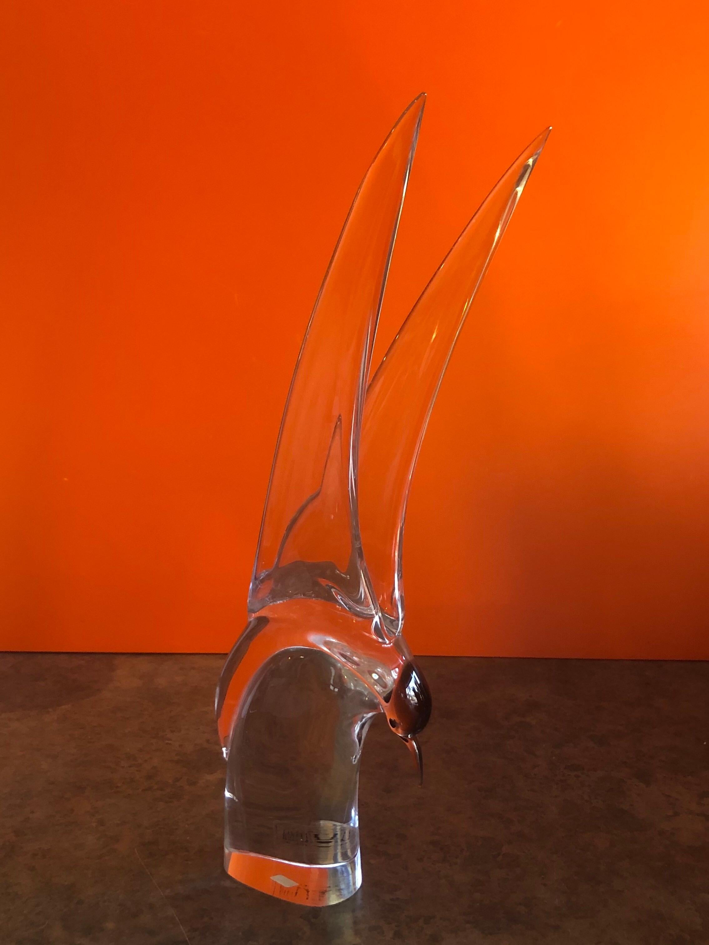 Pair of Art Glass Terns/Sea Gulls by Livio Seguso for Murano Glass Studios For Sale 3