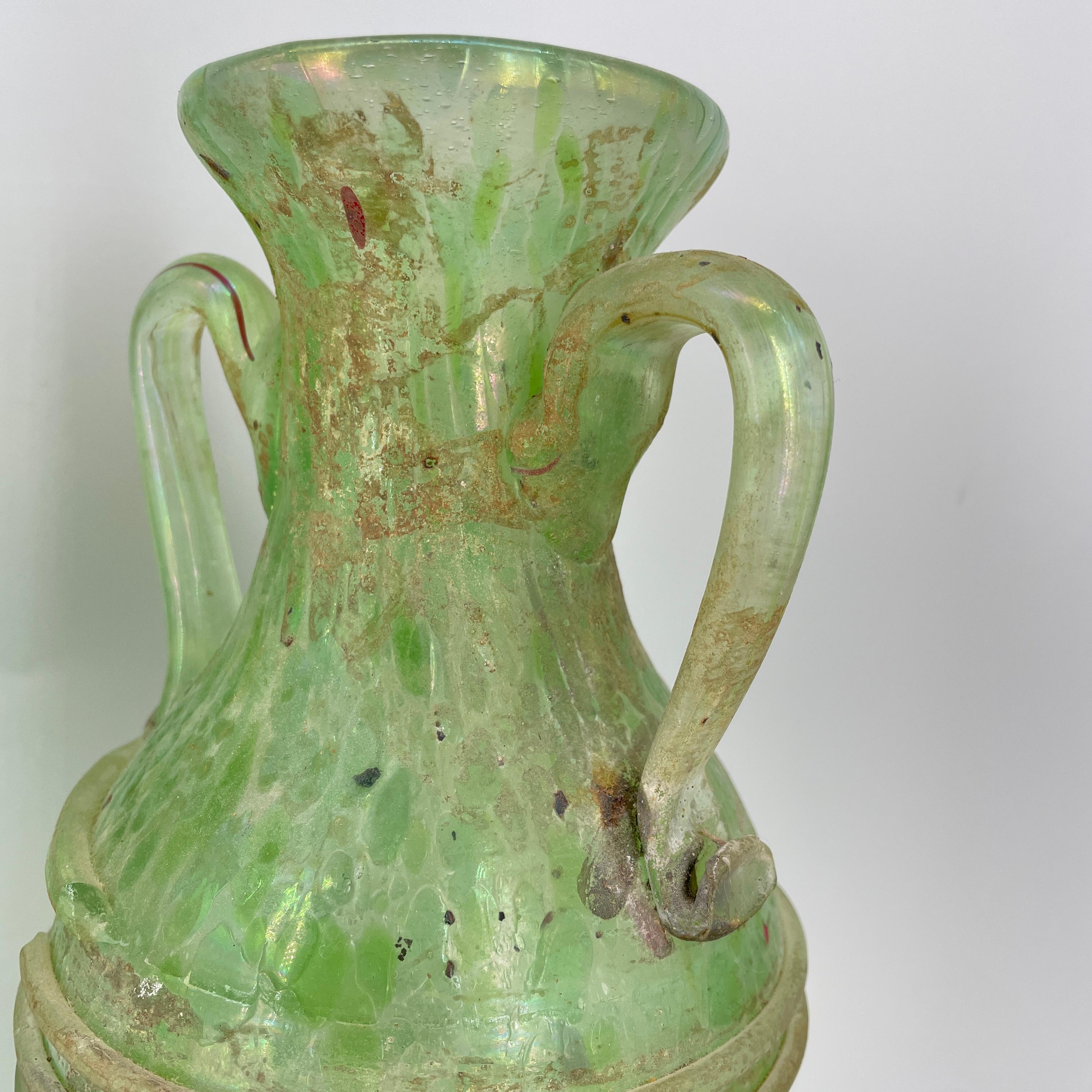Paar Kunstglasvasen mundgeblasen romanisch wie Scavo Cenedese Venini Murano im Angebot 5