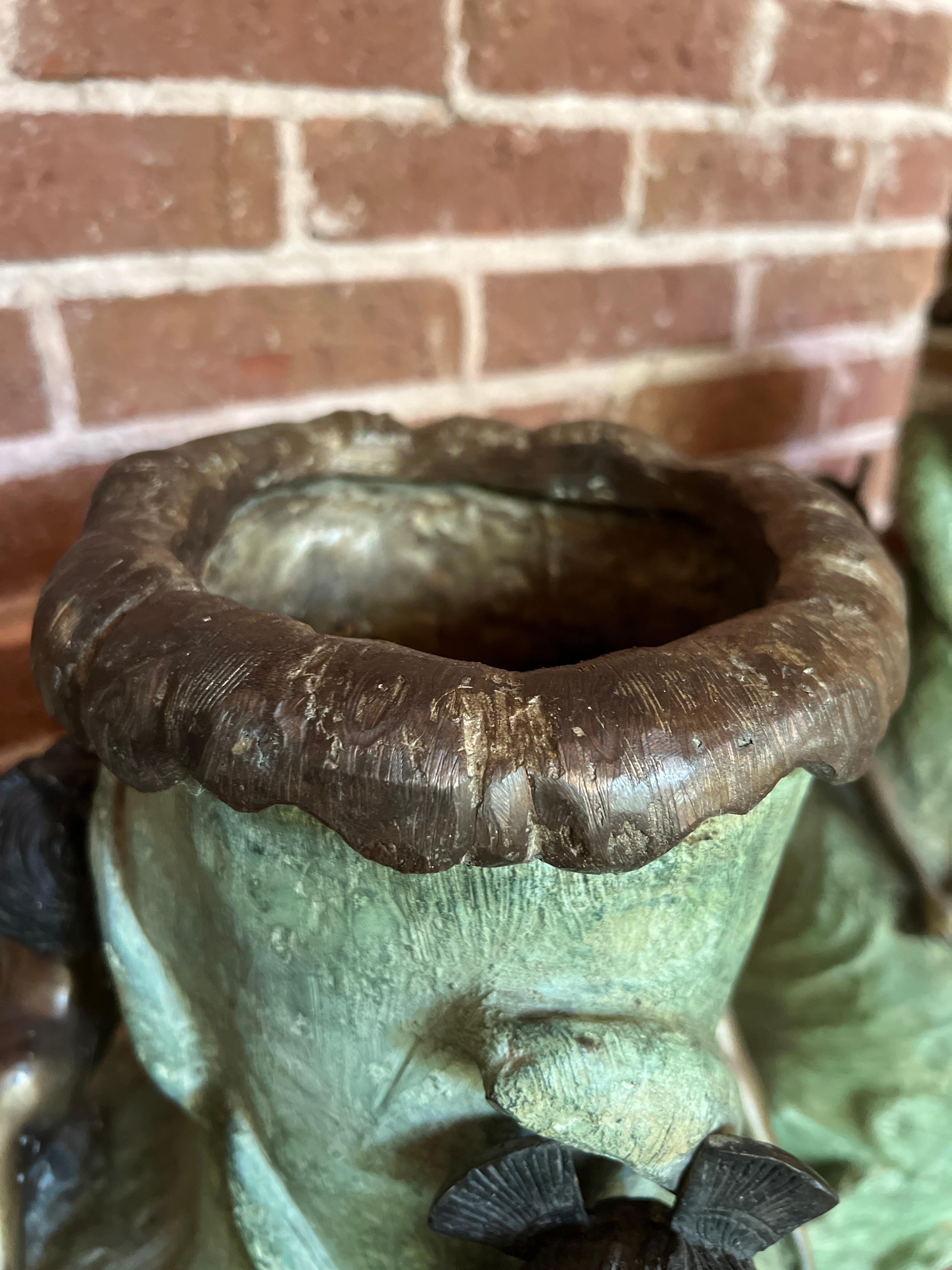 Pair, Art Nouveau Bronze Floor Vases After Louis Chalon (French, 1866-1940) 4