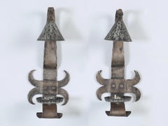 Pair Arts and Craft Sconces Hand-Crafted for Candles or Can Be Electrified