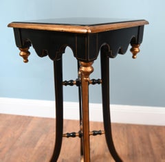 Pair Arts and Crafts Pedestal Stands Lacquered Aesthetic Movement