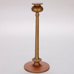 Pair of Arts & Crafts Bronze Jarvie School Mission Style Candlesticks