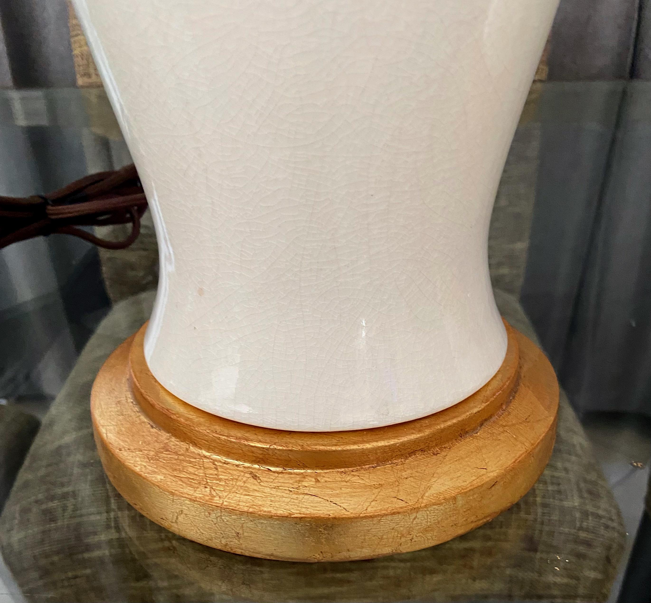 Pair Asian White Blanc De Shine Porcelain Table Lamps For Sale 7