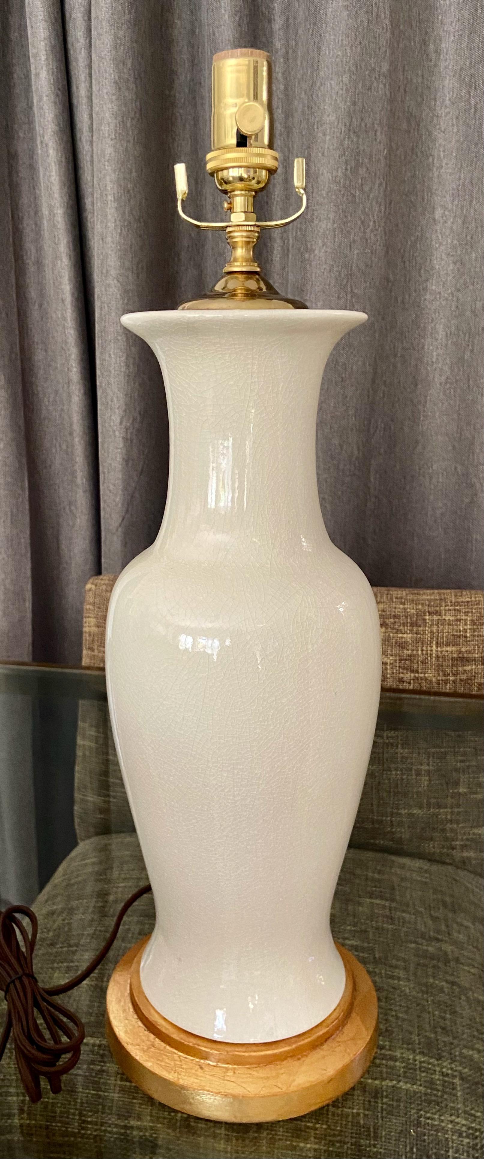 Pair Asian White Blanc De Shine Porcelain Table Lamps For Sale 3