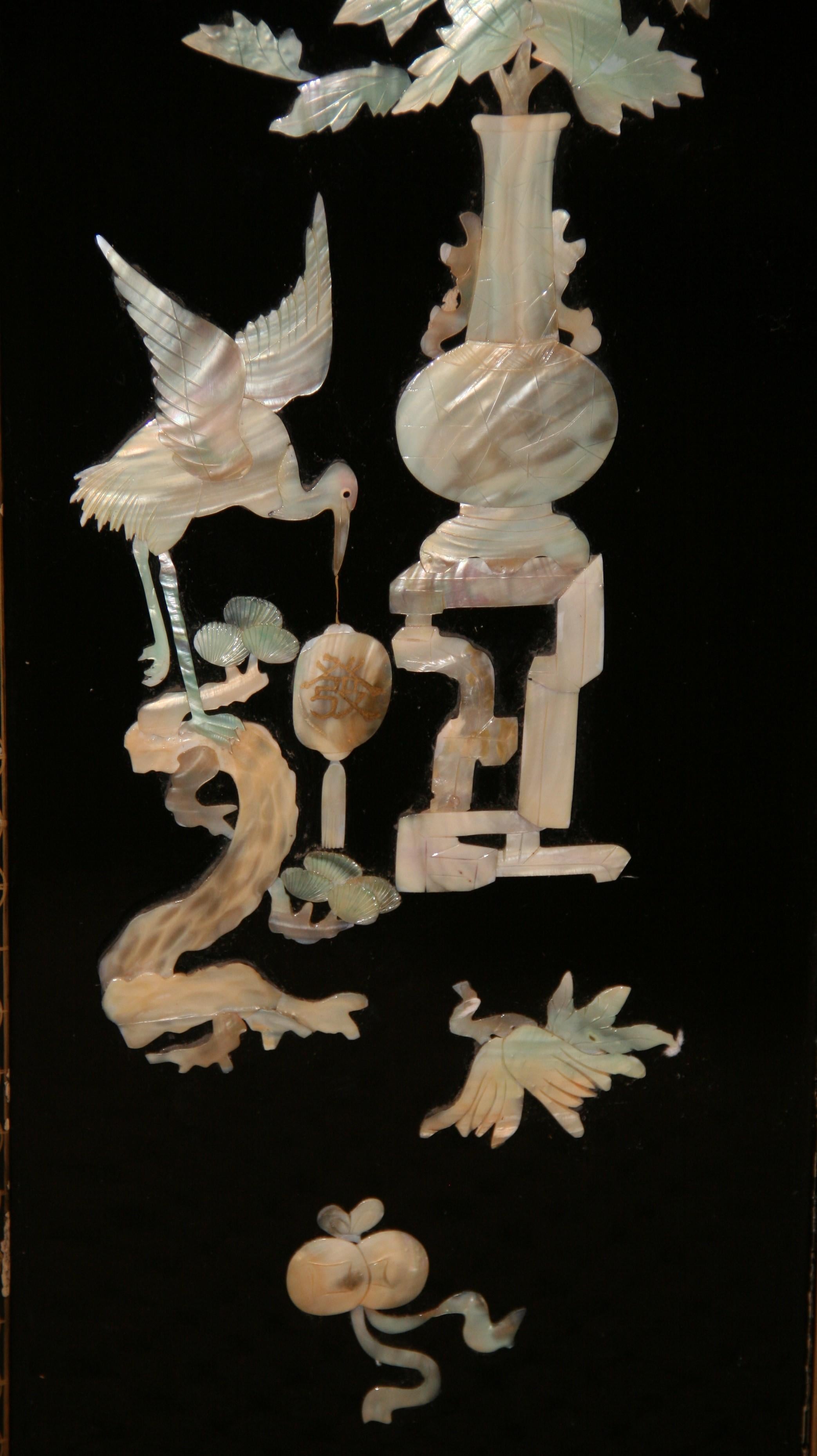 Paar asiatische handgeschnitzte Speckstein-Wandpaneele #2 im Zustand „Gut“ im Angebot in Douglas Manor, NY